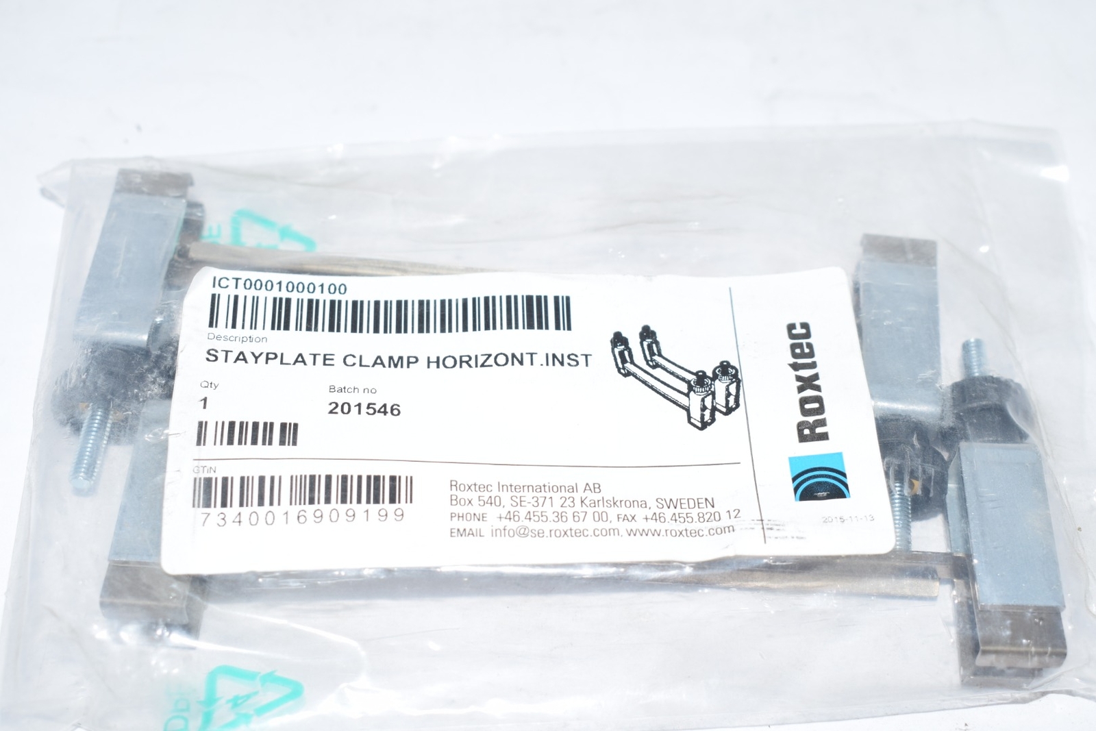 NEW Roxtec ICT0001000100 Stayplate clamps horizontal inst. 2 pcs