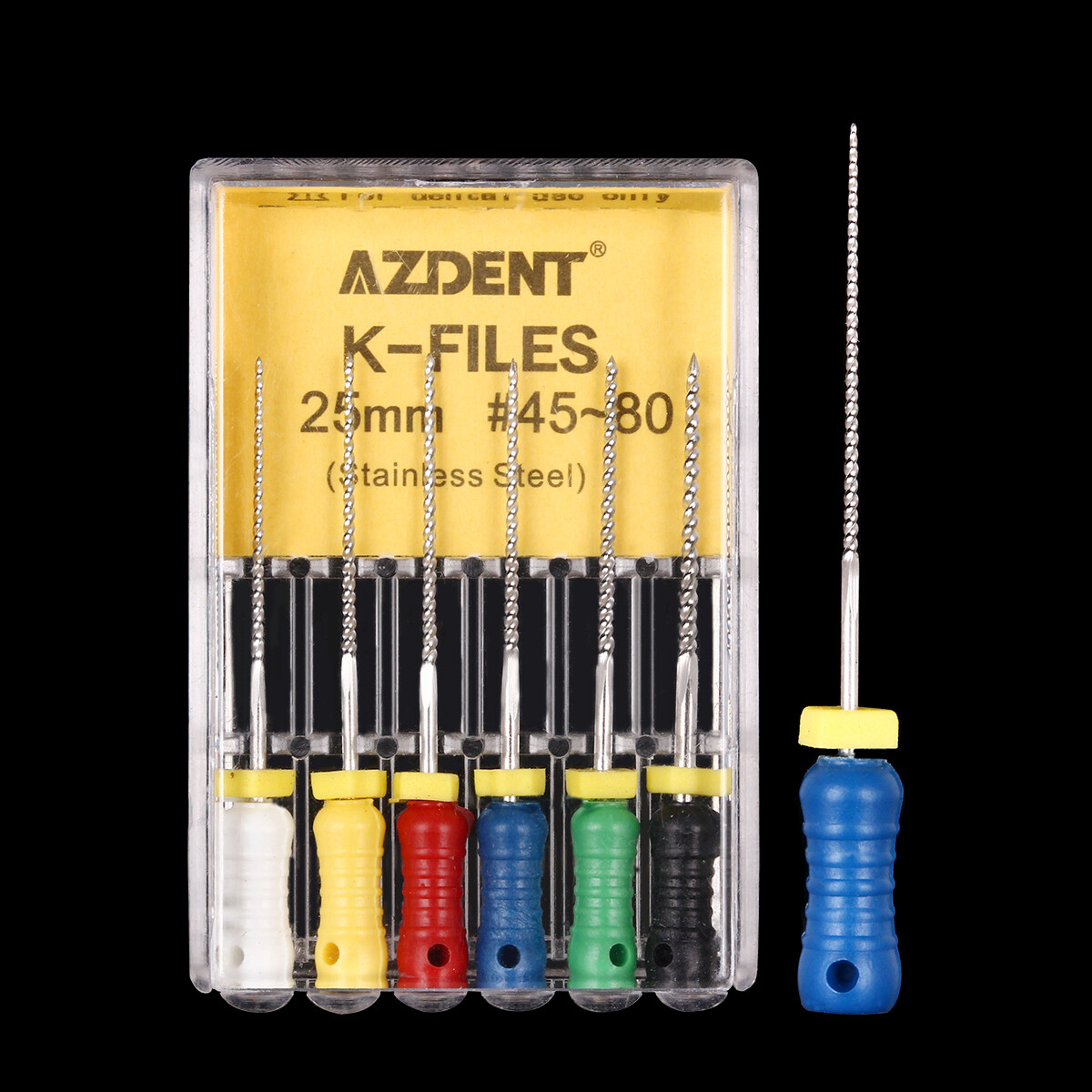 21mm /25mm Dental Endodontic Root Canal Hand Use K-Files Stainless Steel AZDENT