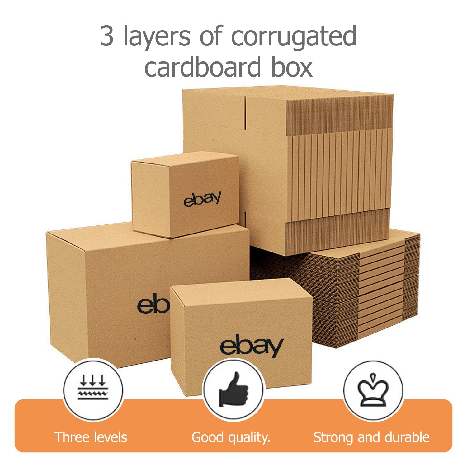 25-100pcs 10″x8″x6″ 8″x6″x4″ Shipping Packing corrugated cardboard boxes ebay UL