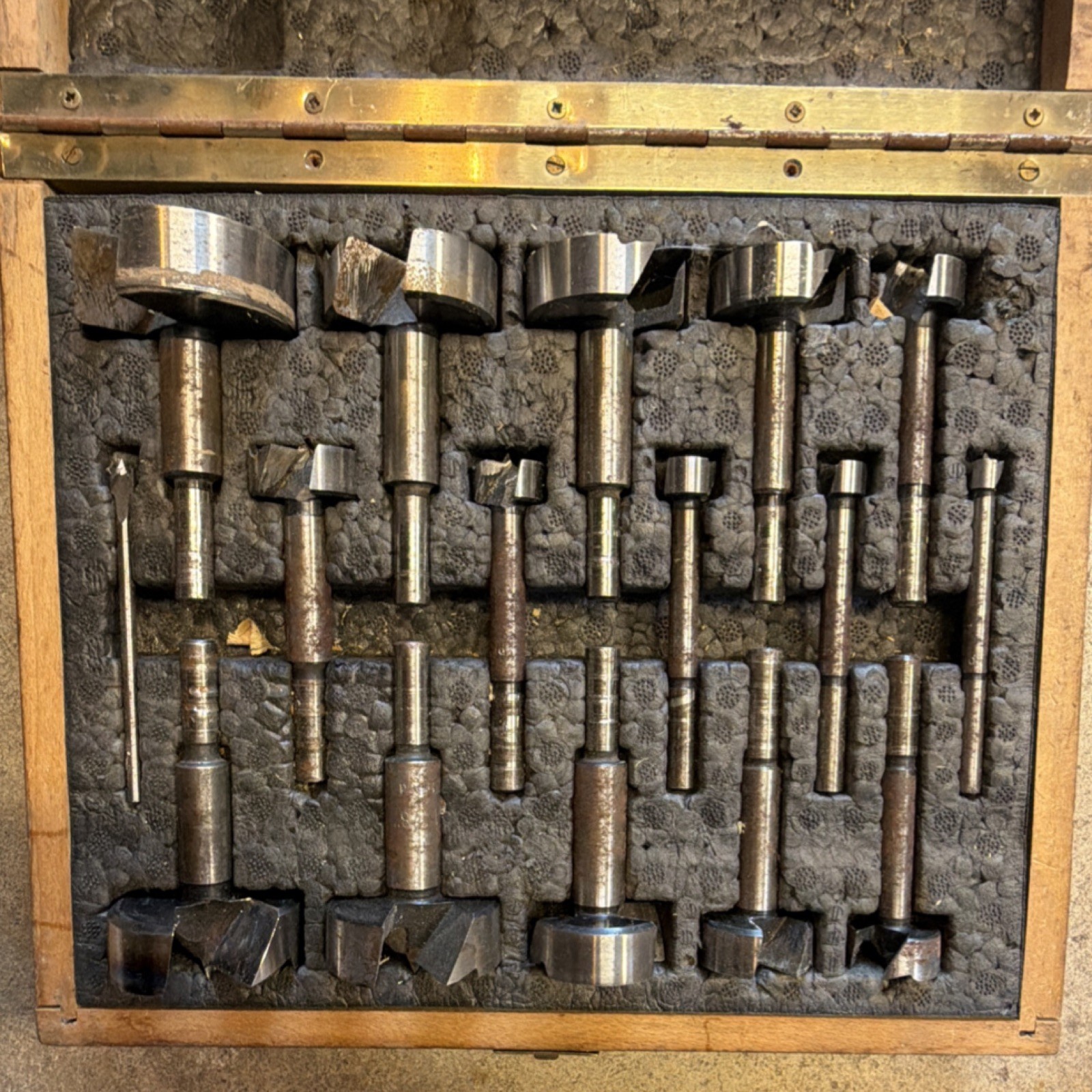 Freud Forstner Drill Bit Set, Assorted Sizes, Wooden Case, MPN N/A