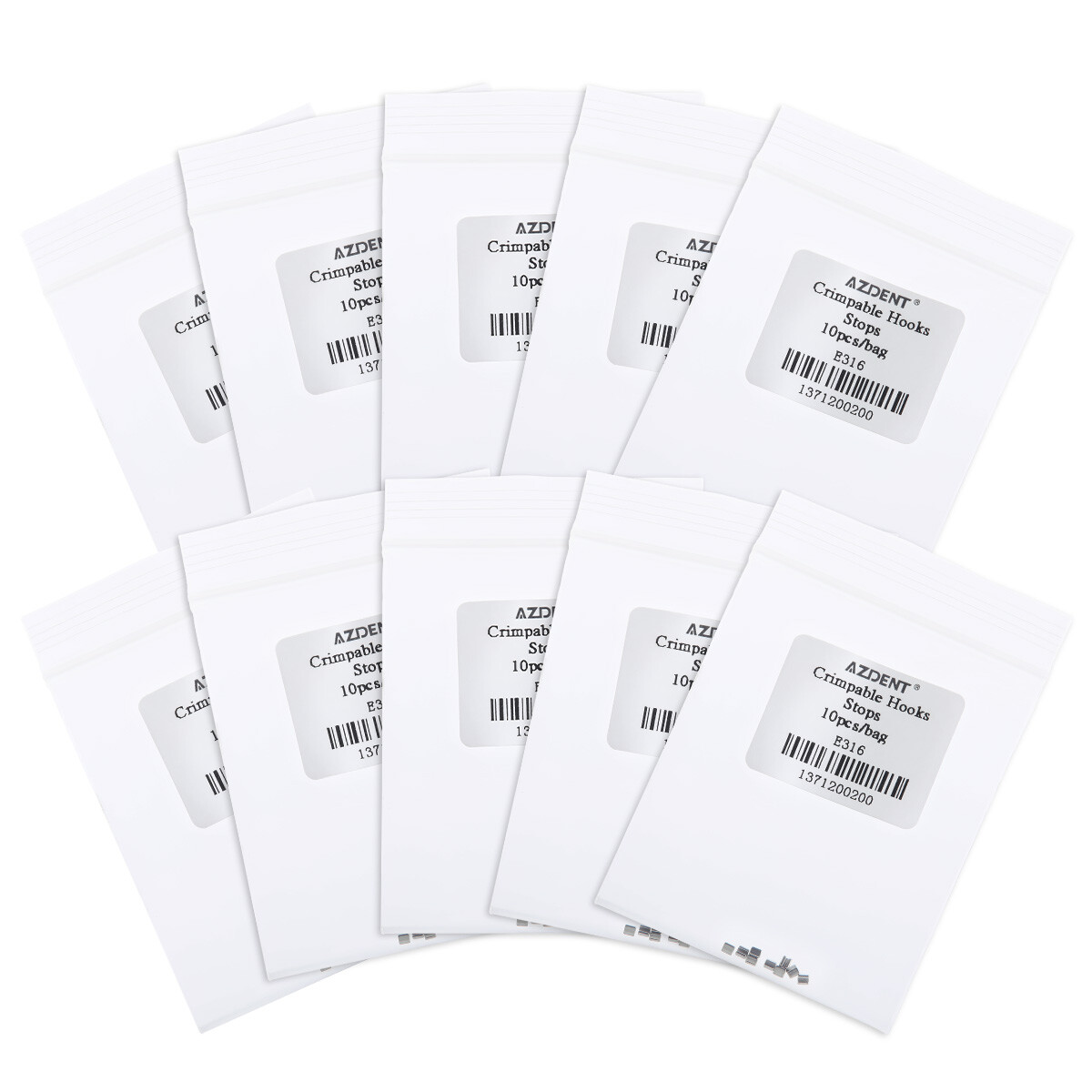 AZDENT Dental Orthodontic Crimpable Hooks Stops Type 10pcs/pack