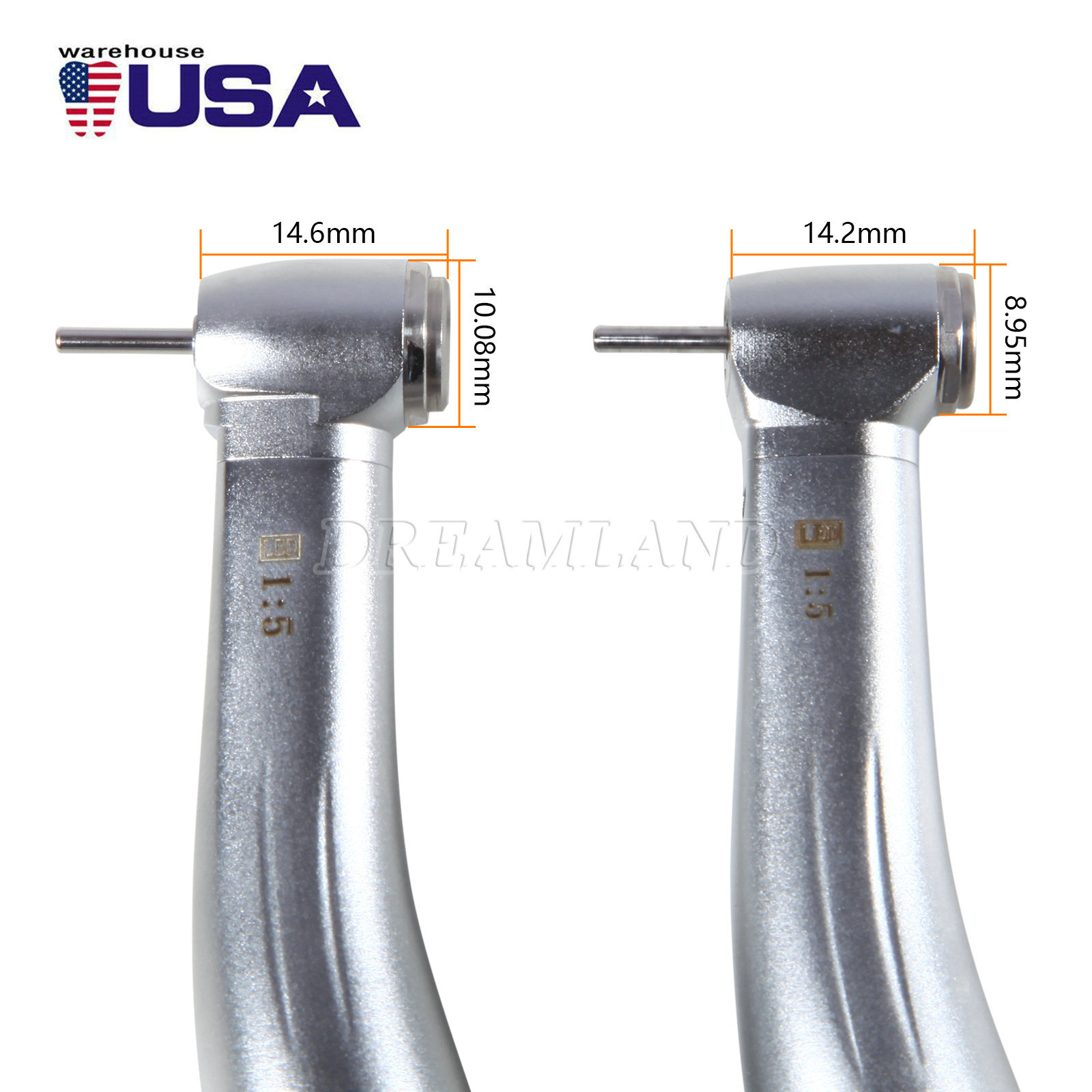 SEASKY Dental High Speed Handpiece /1:5 Increasing Electric Contra Angle Red ds
