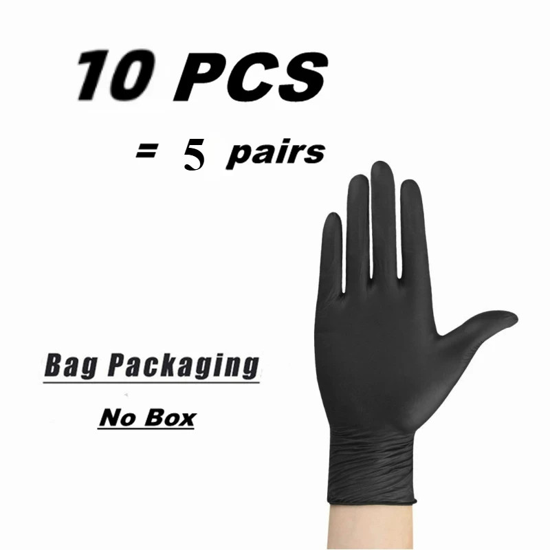 100X Black Nitrile Nitro Powder Free Disposable Gloves – Heavy Duty 6g Thickness