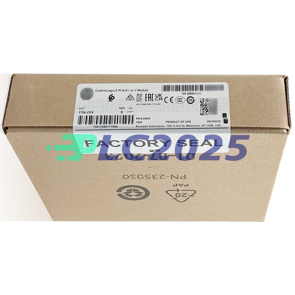 NEW Factory Sealed Allen Bradley 1756-OF8 ControlLogix 8 Pt A/O I or V Module