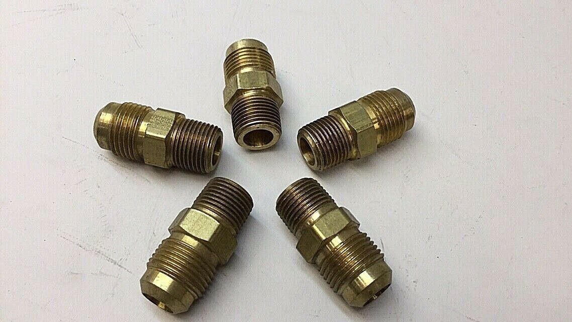Eaton 48 X 8 Male Brass Connector 3/8 No.8 45Deg 3/8 In Tube Size (Pack Of 5)