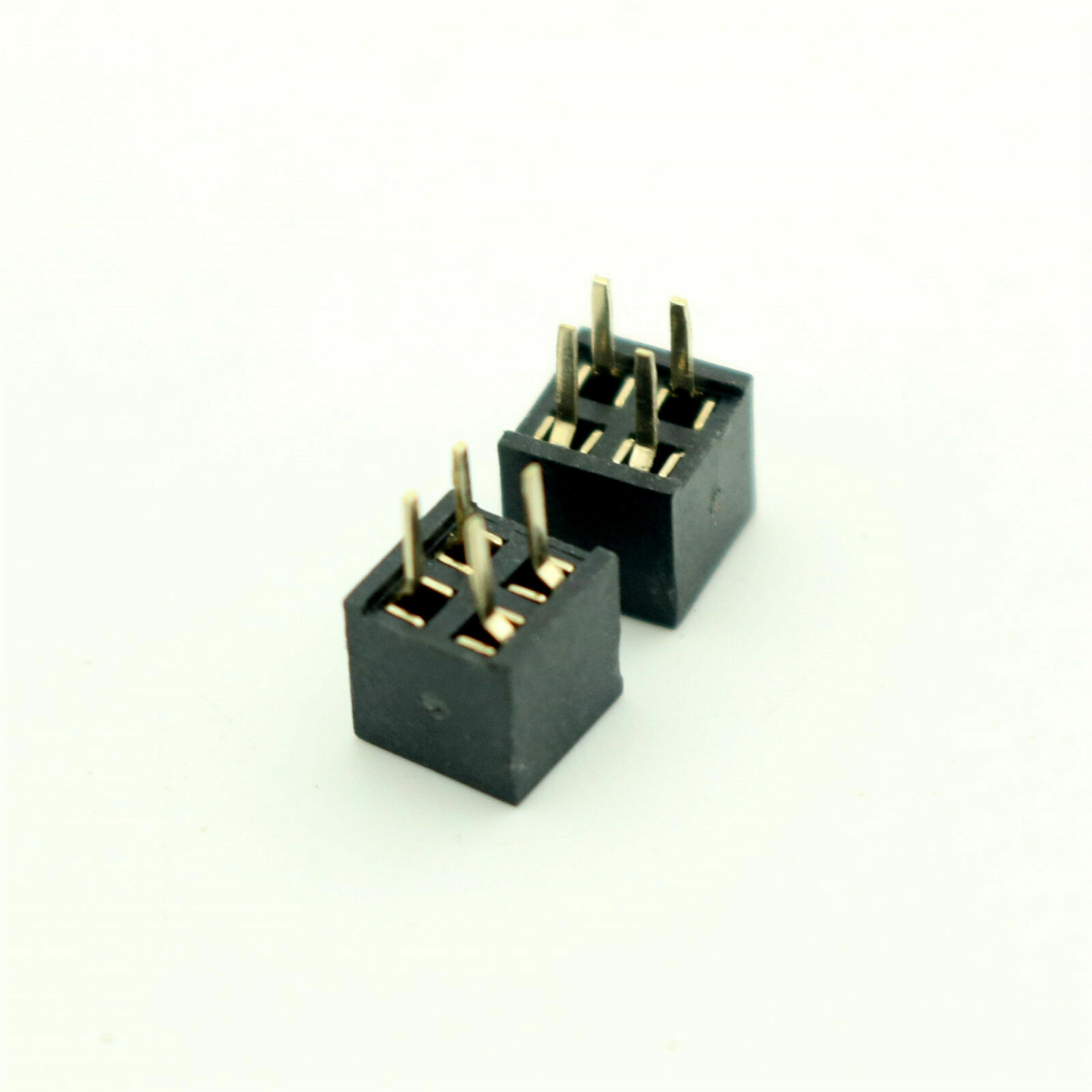 100pcs Pitch 2mm 2×2 Pin 4 Pin Female Double Row Straight Pin PCB Header Strip