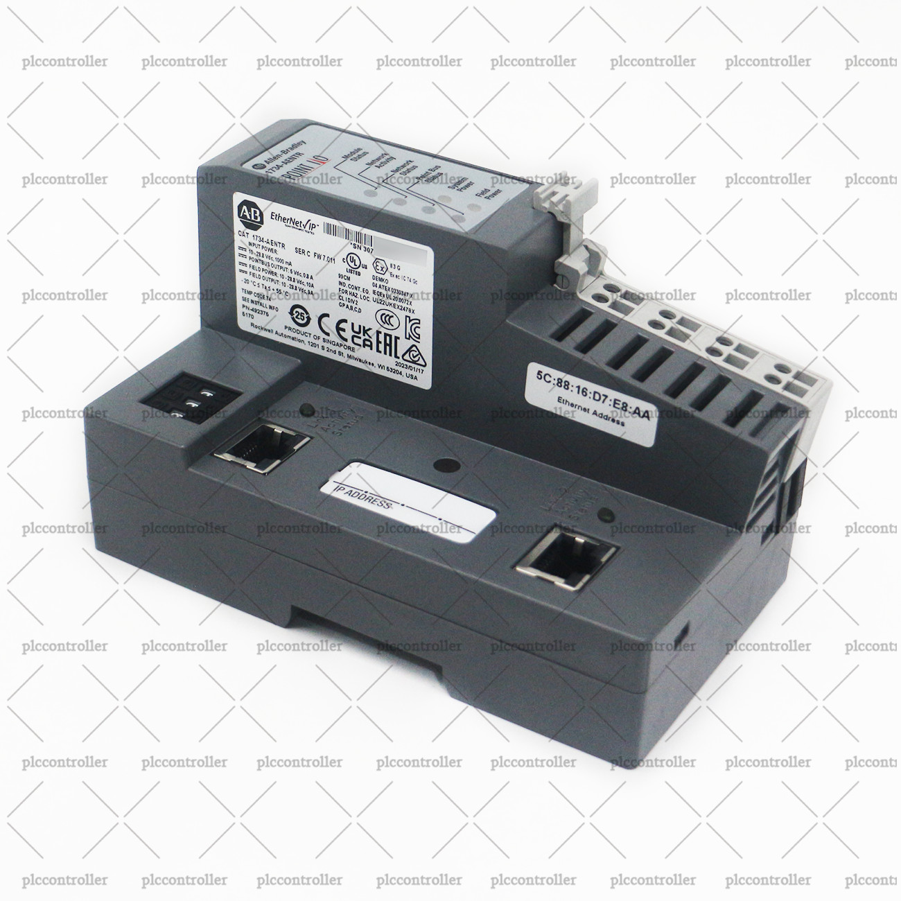 New Allen-Bradley 1734-AENTR POINT I/O Dual Port Network Adaptor EtherNet Module