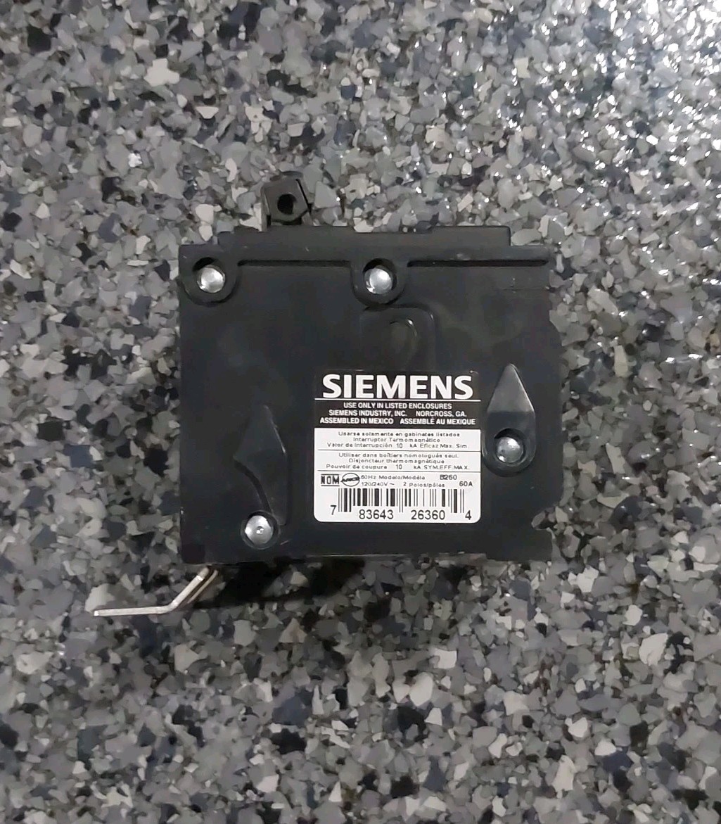 Siemens B260 60-Amp Double Pole 120/240-Volt 10KAIC Bolt in Breaker