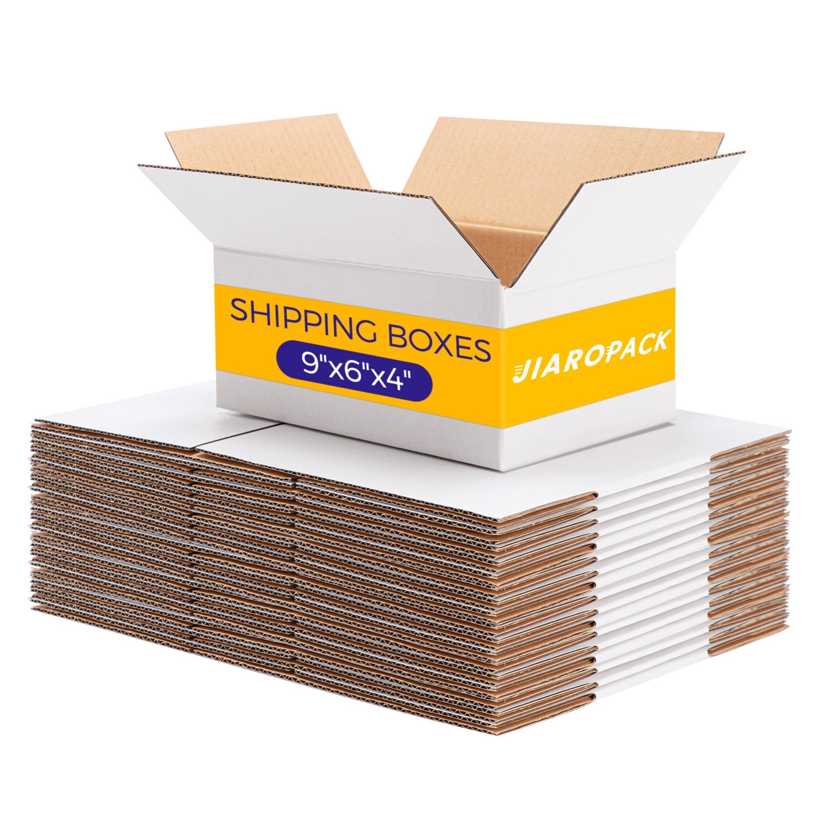 White Shipping Boxes Cardboard Corrugated Mailing Boxes Packing 9X6X4” 25 Pack