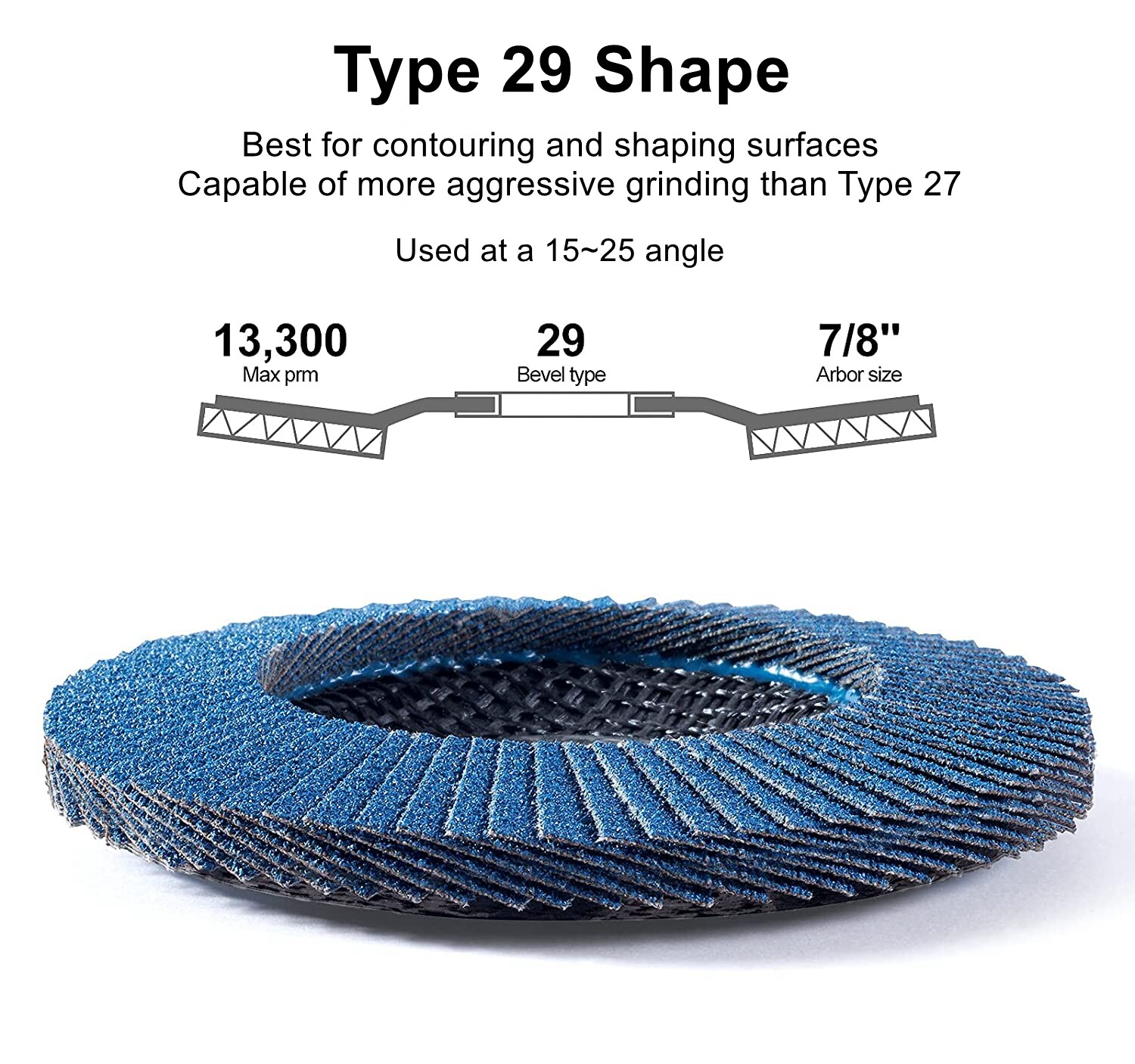40 GRIT 40 PACK 4-1/2″ ZIRCONIA FLAP DISC ANGLE GRINDER SANDING GRINDING WHEELS