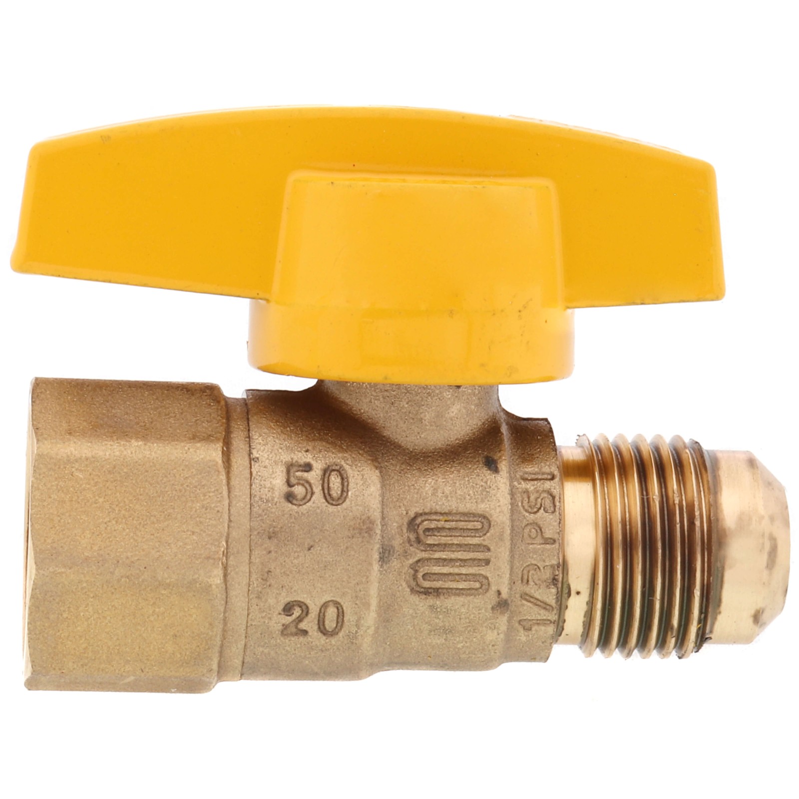 Brasscraft TBV8-8 Gas Ball Valve 1/2″ Brass Flare x FNPT 100% Leak Tested