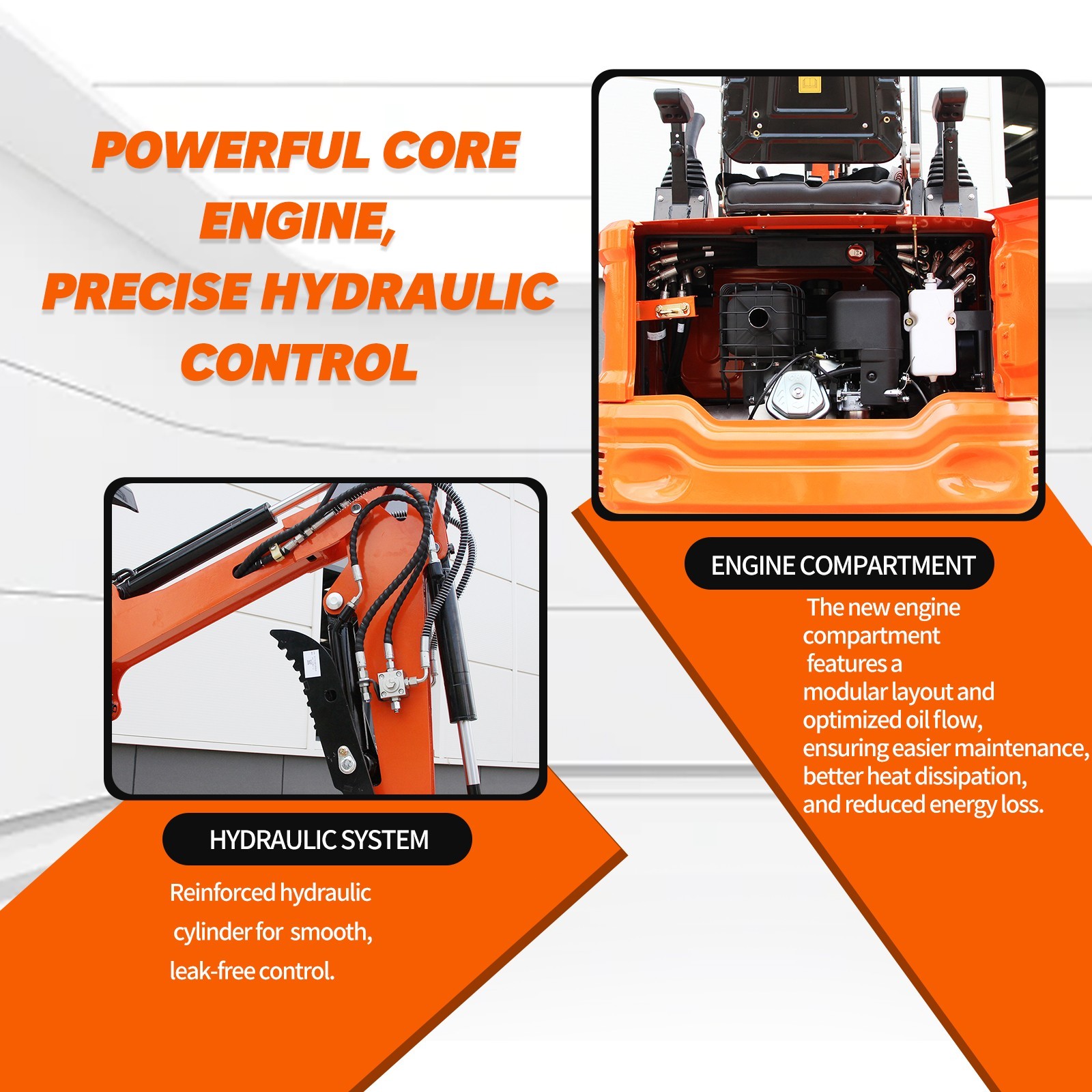 13.5HP 1 TON Mini Excavator B&S EPA Engine Hydraulic Thumb Digger, Free Shipping