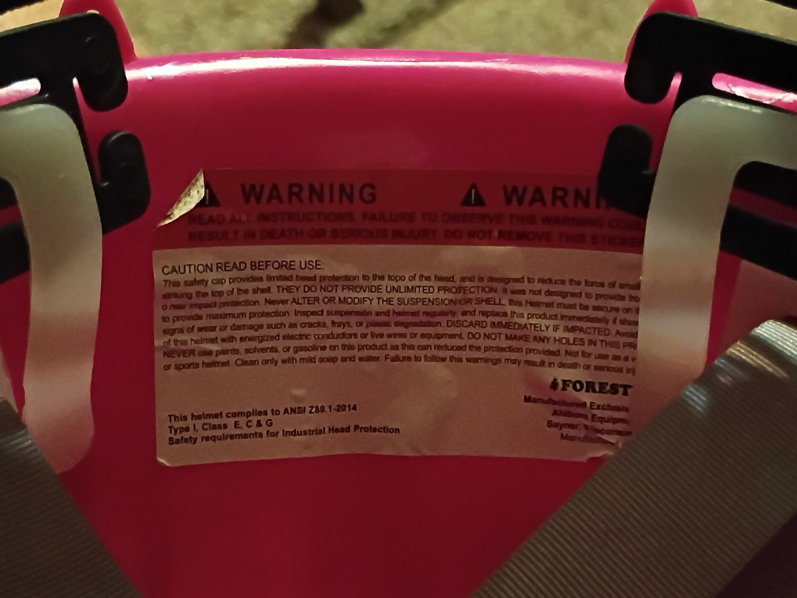 Hot Pink Full Brim Hardhat Preowned