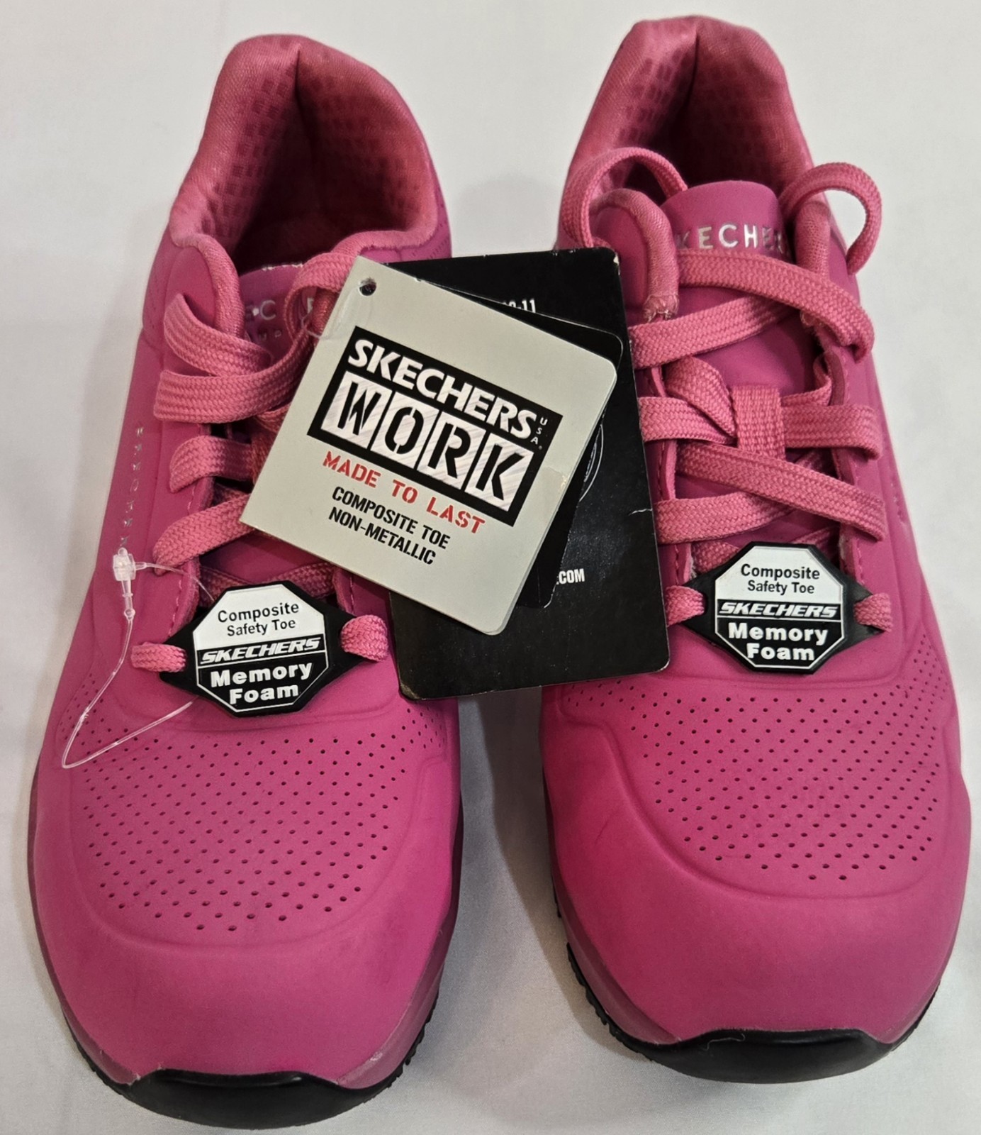 NEW Skechers Women’s Hot Pink Composite Toe Work Shoes / Size 6