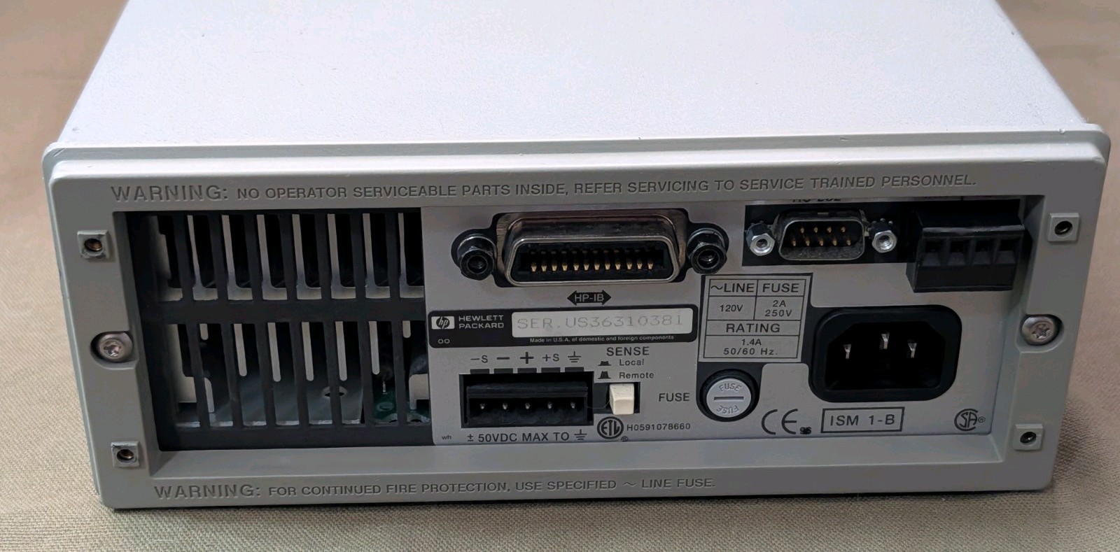 HP/Agilent 66312A Dynamic Measurement DC Source – 20V 2A 40W – Good Condition!