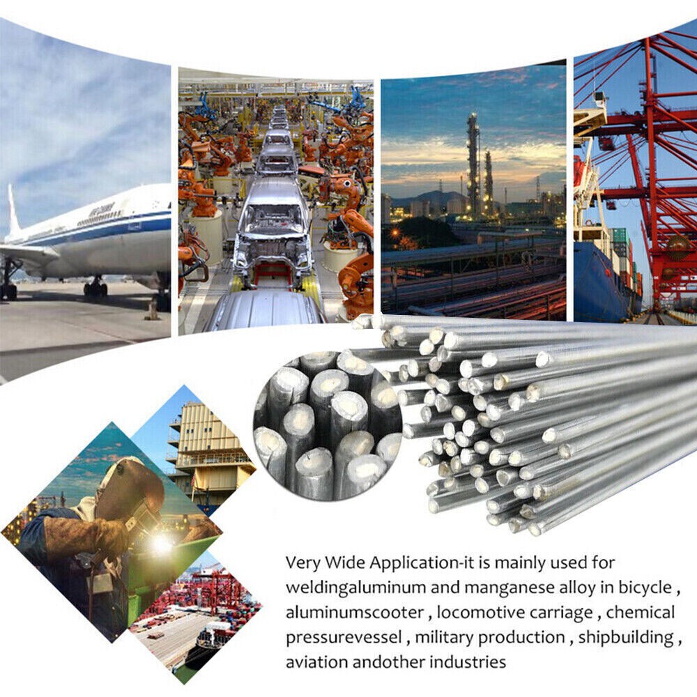 500PCS Easy Melt Welding Rods Low Temperature Aluminum Wire Brazing 1.6mm*500mm