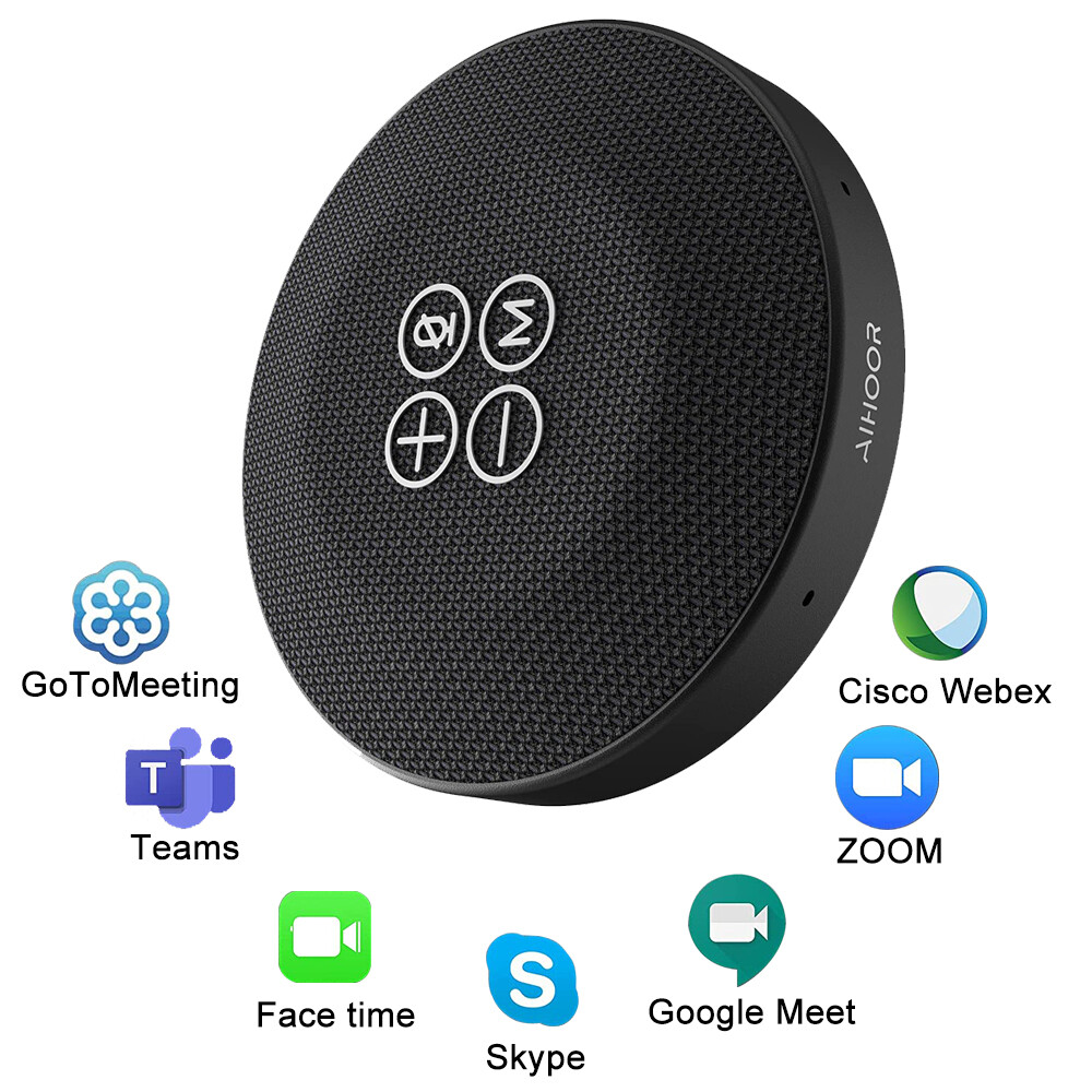 Wireless Mini Bluetooth Speaker w/Microphone Conference Speakerphone for Laptop