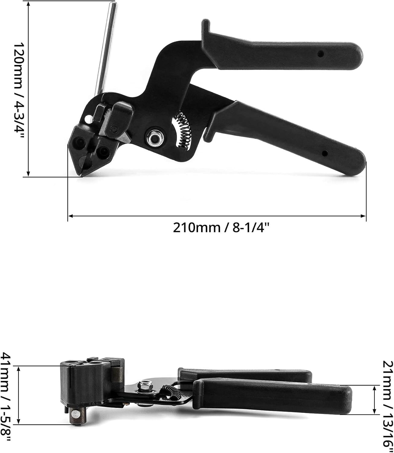 Cable Tie Gun, Stainless Steel Zip Tie Tightener Wrap Tool, Self-locking Metal Z