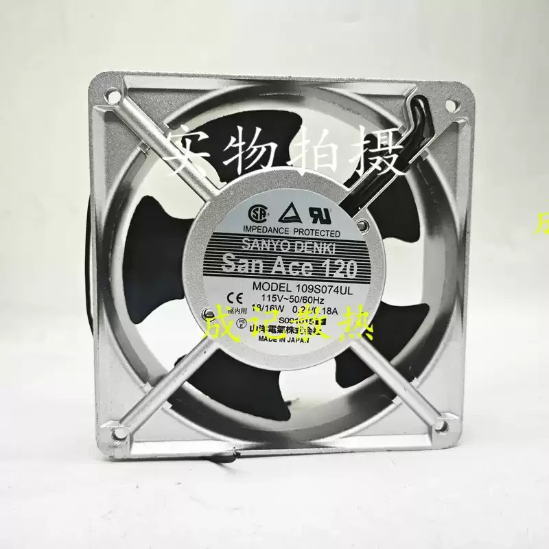 Sanyo 109S074UL 115V 18/16W 0.21/0.18A 12CM Cooling Fan