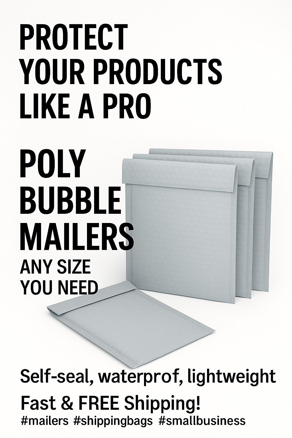 ANY SIZE POLY BUBBLE MAILERS SHIPPING MAILING ENVELOPES SELF SEAL PADDED