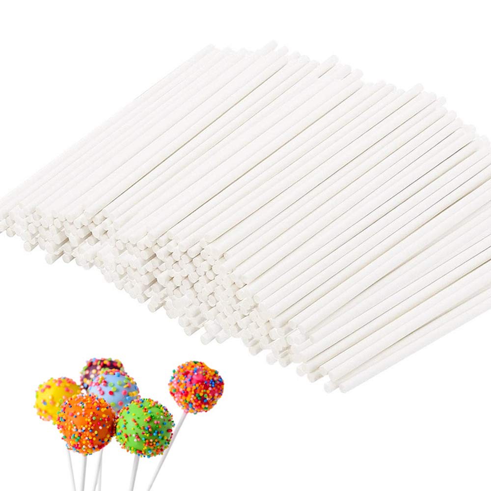 200 Count White Lollipop Sticks,6-Inch Paper Sticks Sucker Stick for Cake Pop…