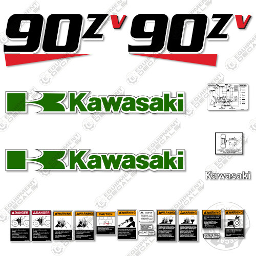 Fits Kawasaki 90ZV Decal Kit Wheel Loader – 3M Vinyl!