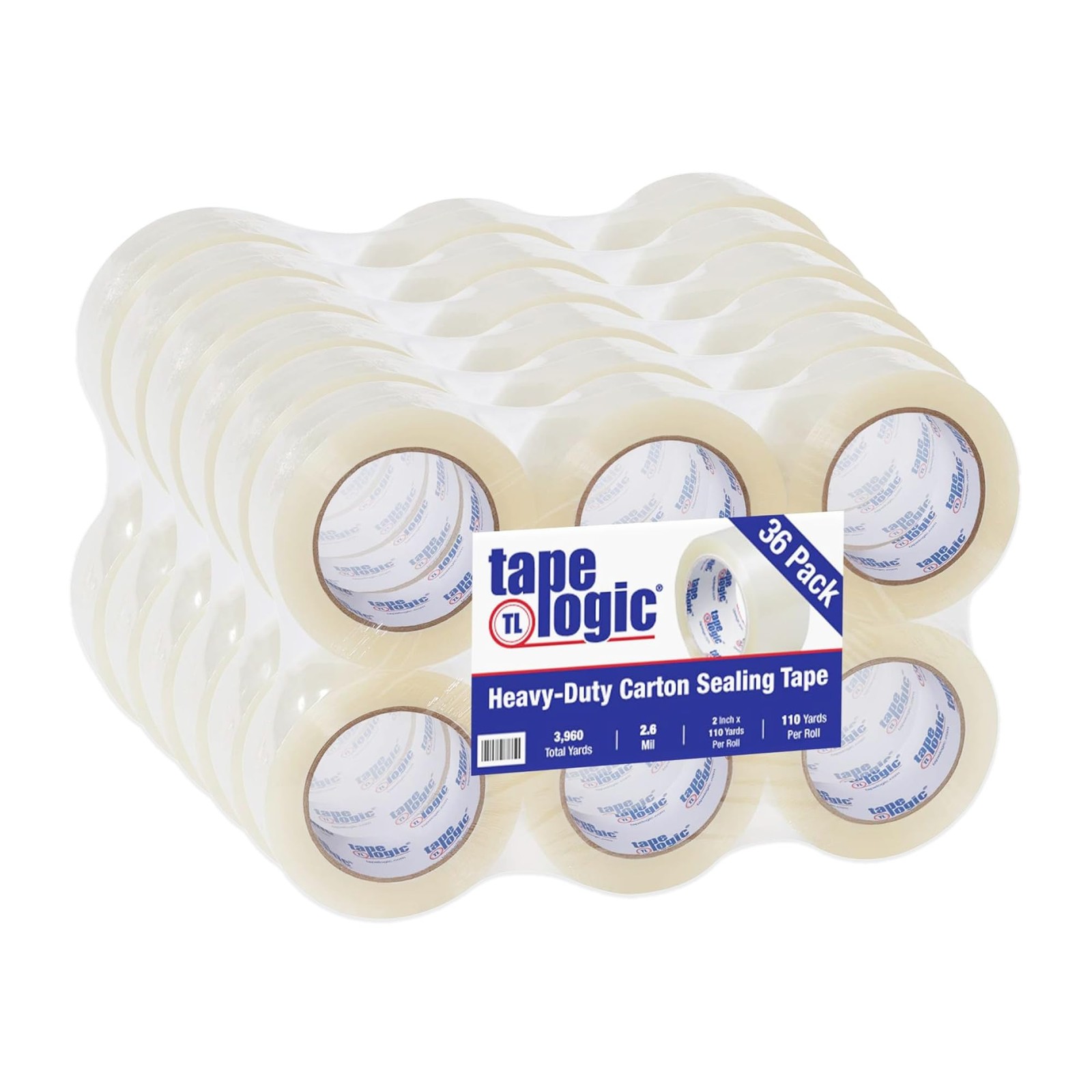 2″ x 110 yds Acrylic Packing Tape 2.6 Mil, Clear (36-Pack) Heavy Duty Packing…