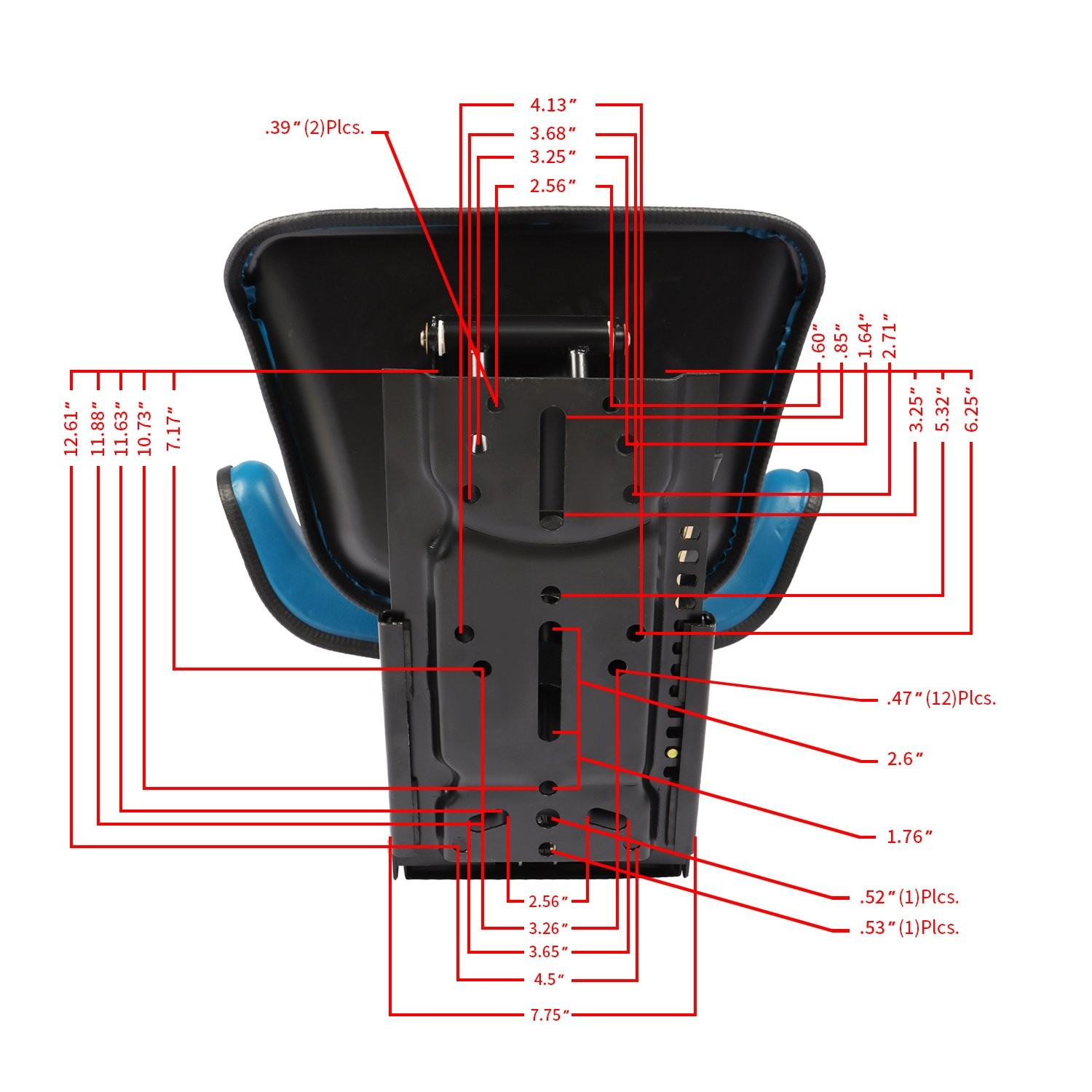 2000 2600 2610 3000 4000 3600 4600 3910 Blue Tractor Suspension Seat For Ford