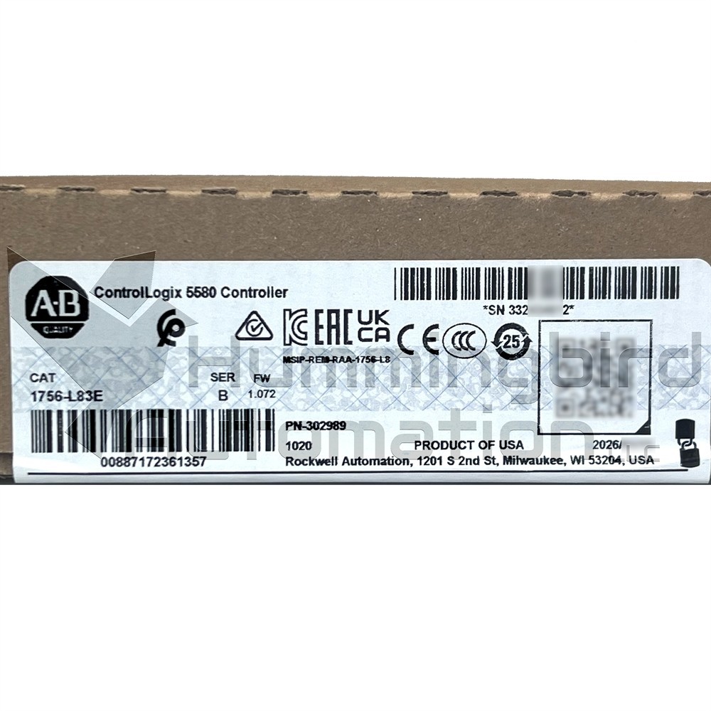 2024 Allen Bradley 1756-L83E /B ControlLogix 10MB PLC Surplus SEALED *US SELLER*