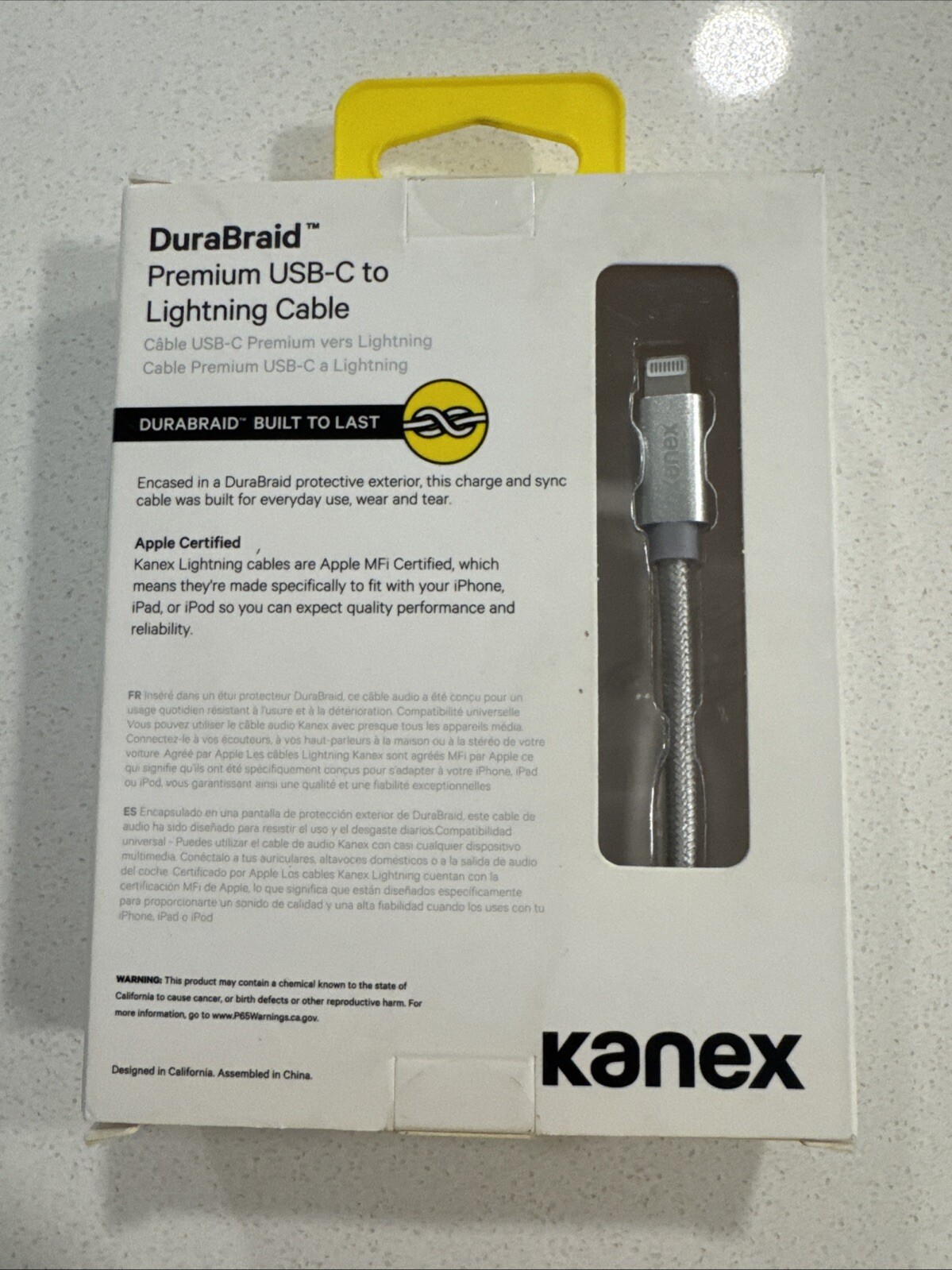 Kanex DuraBraid Lot of 3 Premium USB-C to USB-C Charging Cable 6.6′ Black NIB C
