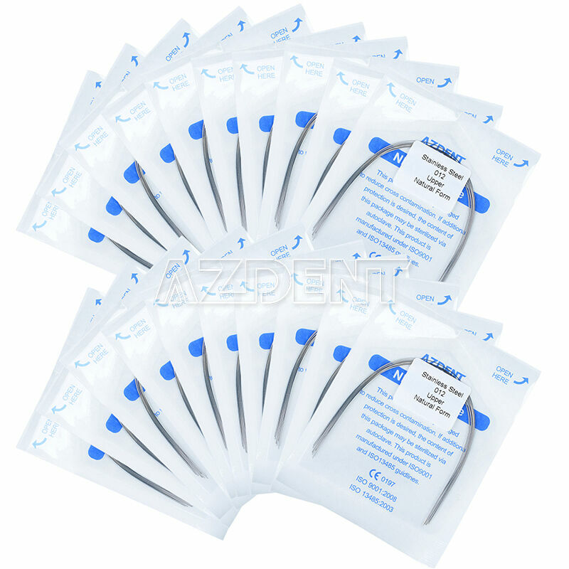 AZDENT Dental Orthodontic Stainless Steel Round Arch Wire Natural Form 10pcs/bag
