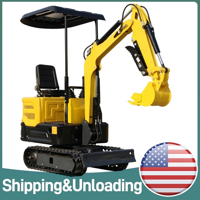 Mini Excavator 1 Ton 13.5hp Mini Digger Crawler Track Gas EPA Engine USA Stock