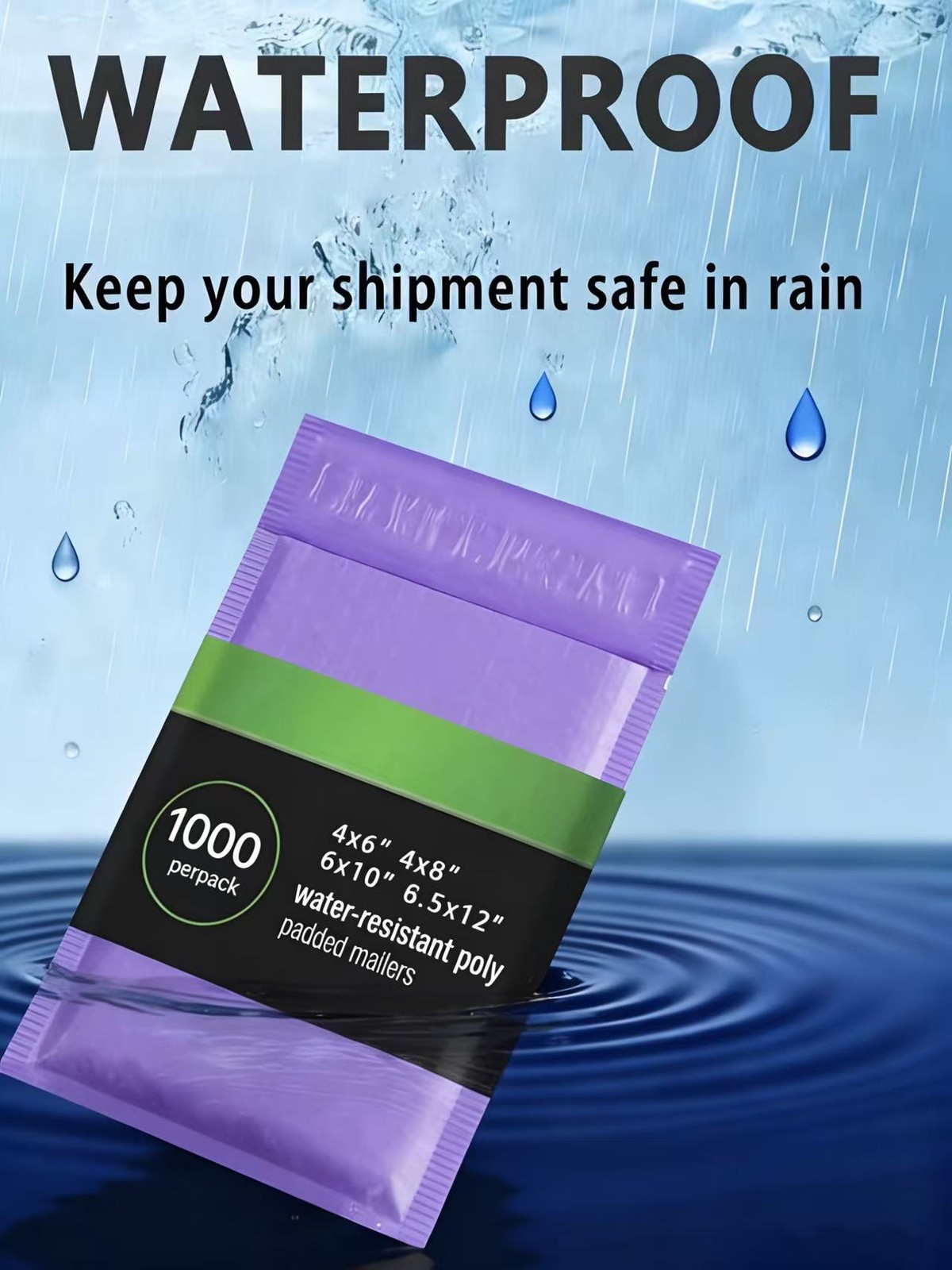 4×6 4×8 6×10 8.5×12 Poly Bubble Mailer Envelop Self Adhesive Shipping Bag Purple