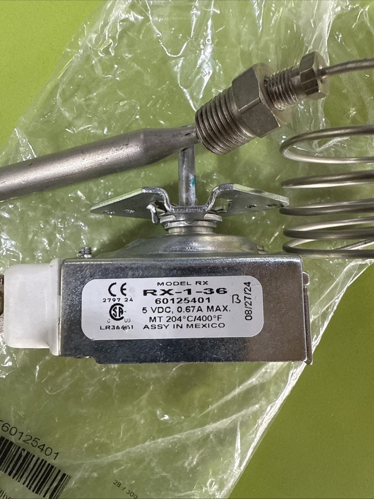 New Pitco OEM PT60125401 Deep Fryer Thermostat RX Mv 200-400F