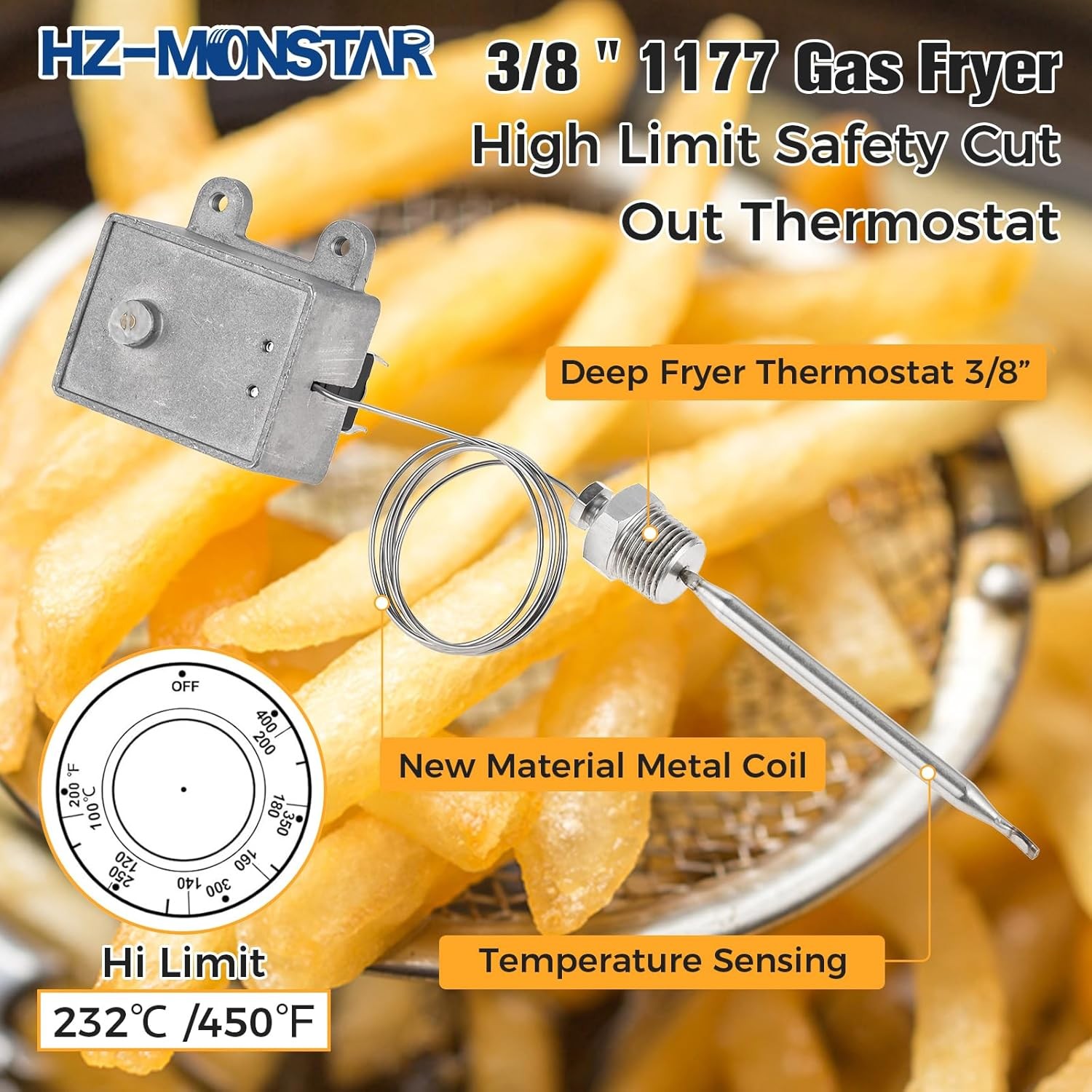 1177 High Limit Fryer Switch Safety, LCCM080360000 Thermostat Limit…