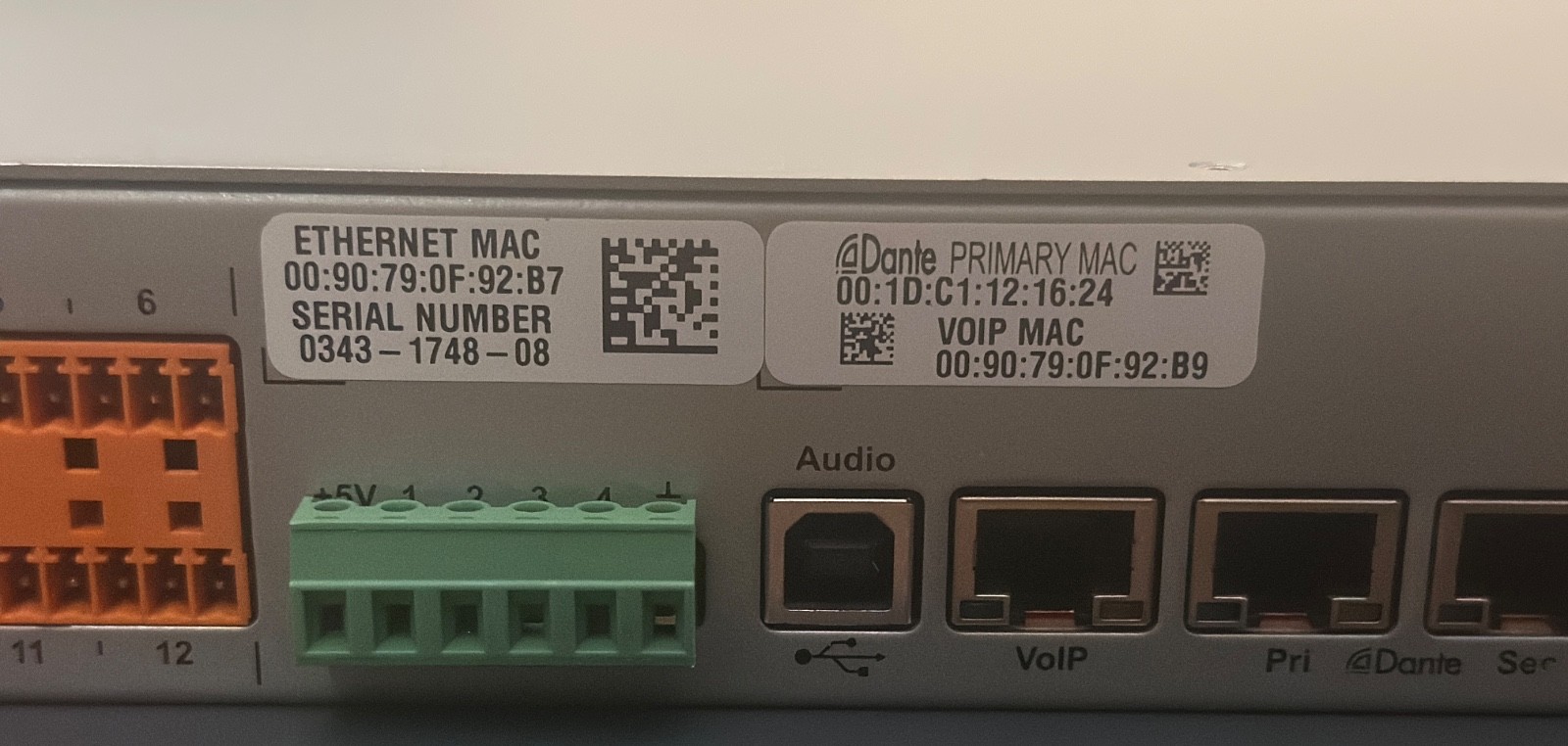 ClearOne Converge pro 2 128V 910-3200-003D MN: 860-3200-003-D Rev 11.0