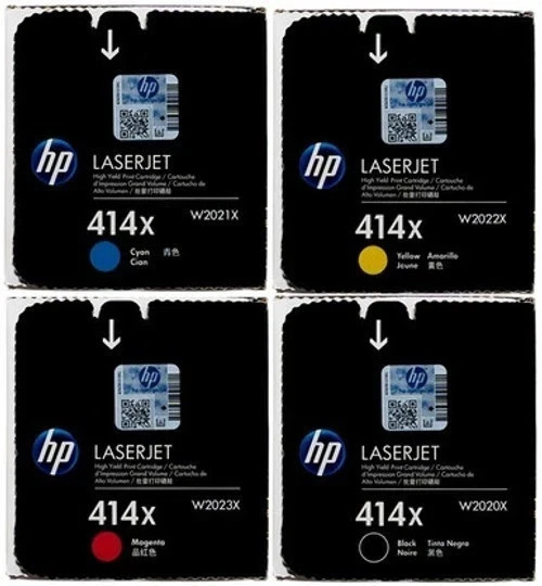 HP 414X Toner Cartridge 4-Color Set High Yield ( W2020X -W2021X -W2022X -W2023X)