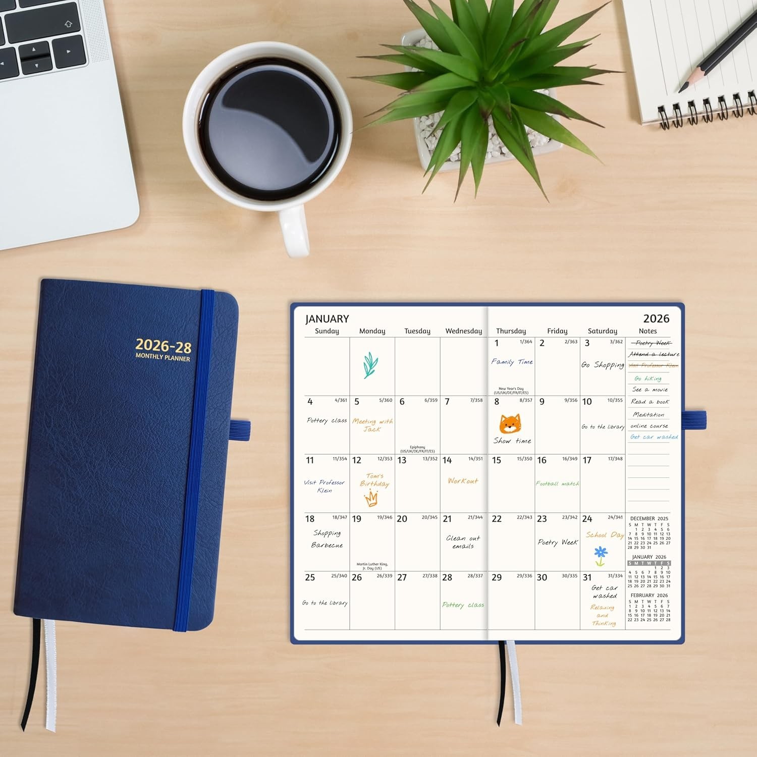 2026-2028 Pocket Monthly Planner, 3 Year Calendar 2026-2028, 6.2’’ x 3.6’?
