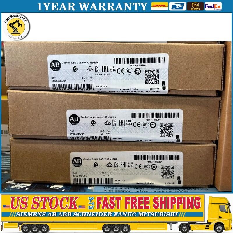 AB 1756-OBV8S ControlLogix Safety I/O Module 1756OBV8S New Sealed US Free Tax