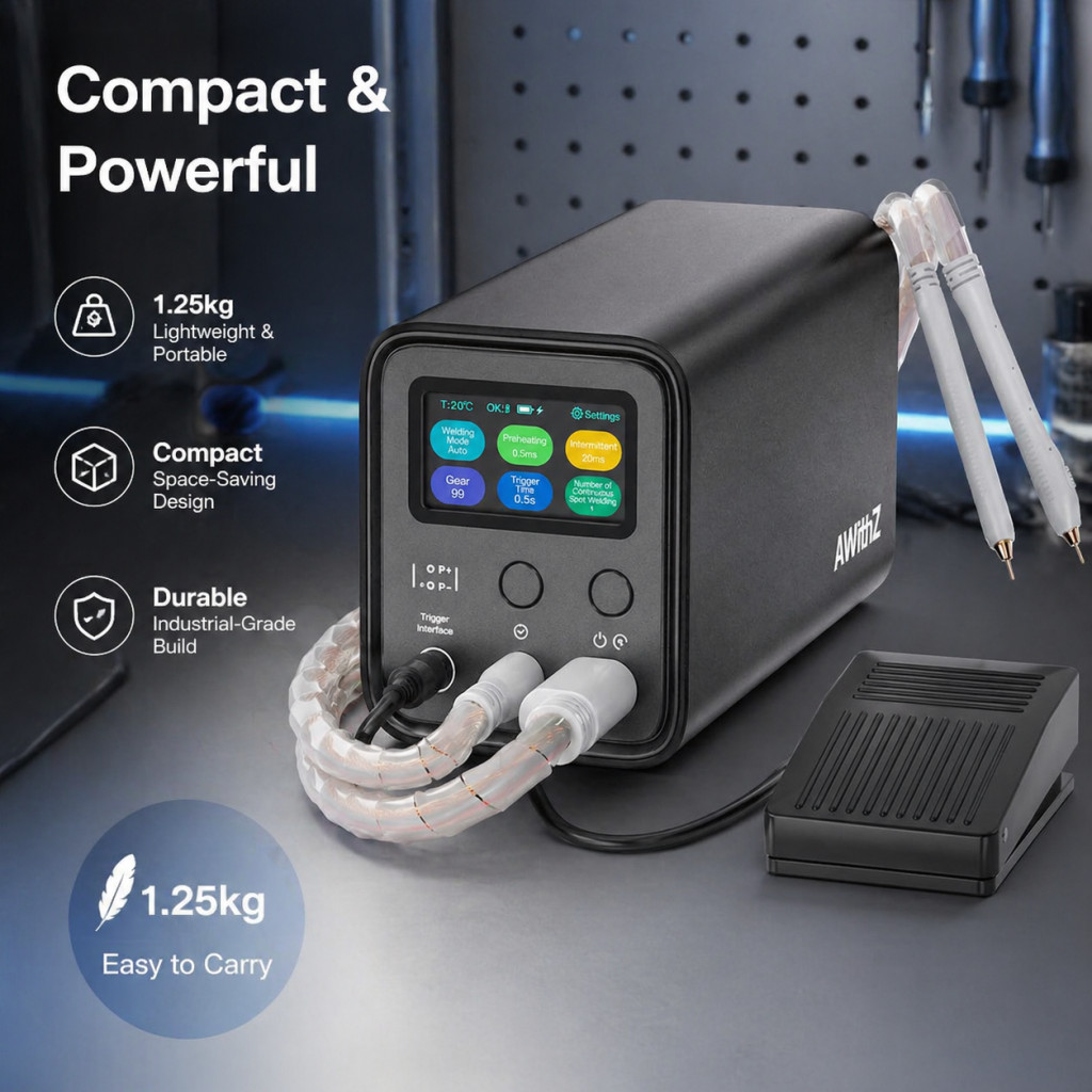 AWithZ UF20B Professional Spot Welder 10.5KW 99 Gears Auto/Manual/Foot for 18650