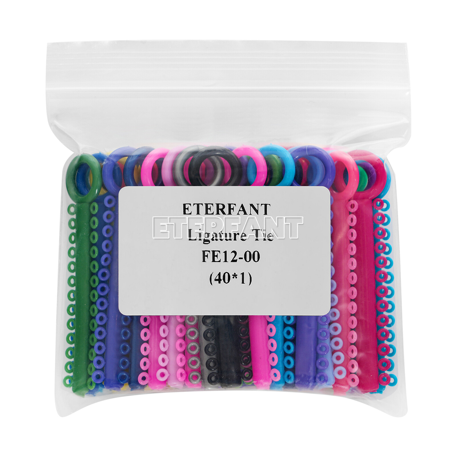 1040PCs ETERFANT Dental Orthodontic Ligature Ties Elastic Rubber Bands Brackets