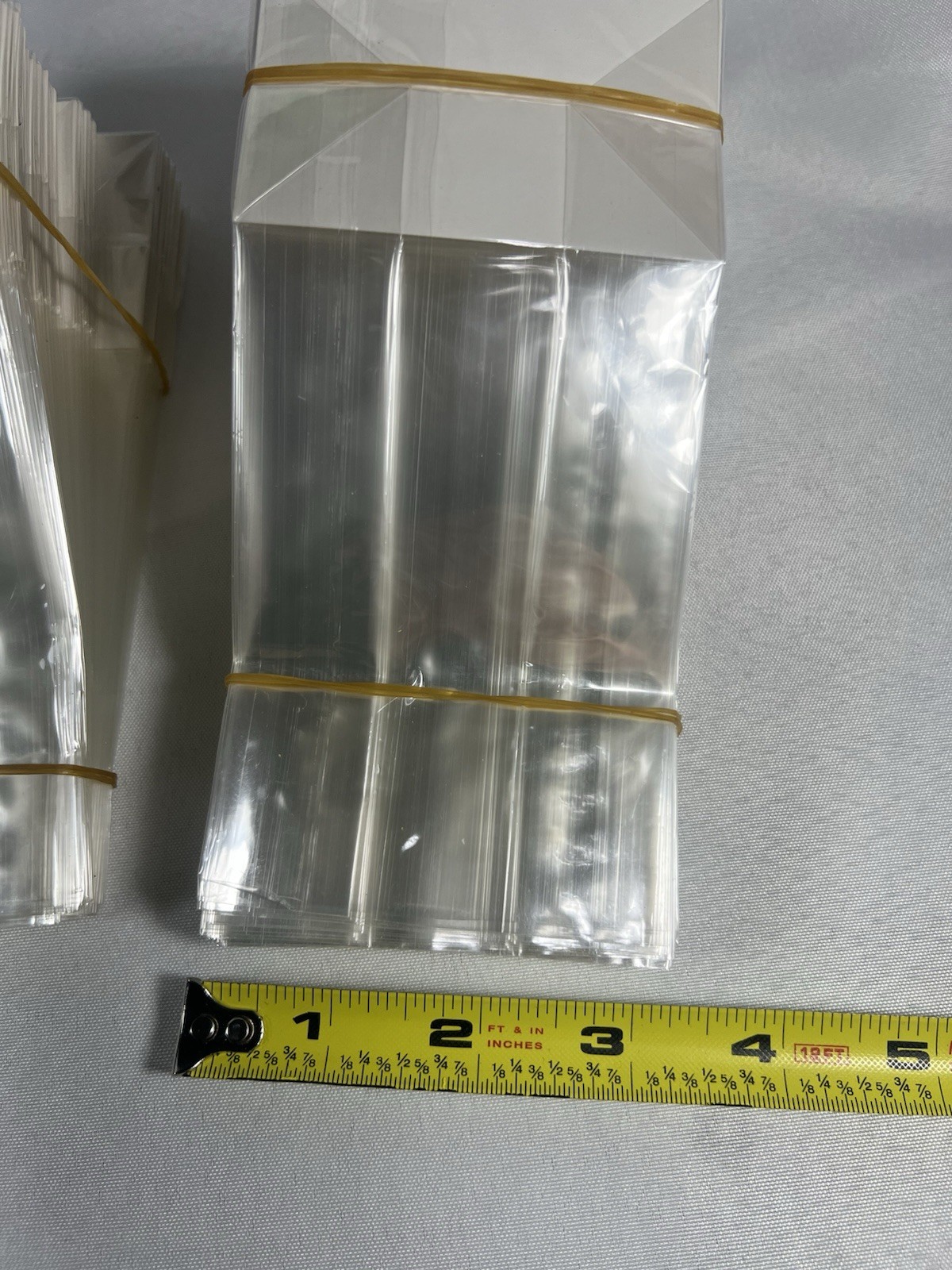 High Clarity Flat Bottom Gusset Bags w/Paper Insert 3″ x 2″ x 8” Set Of 100