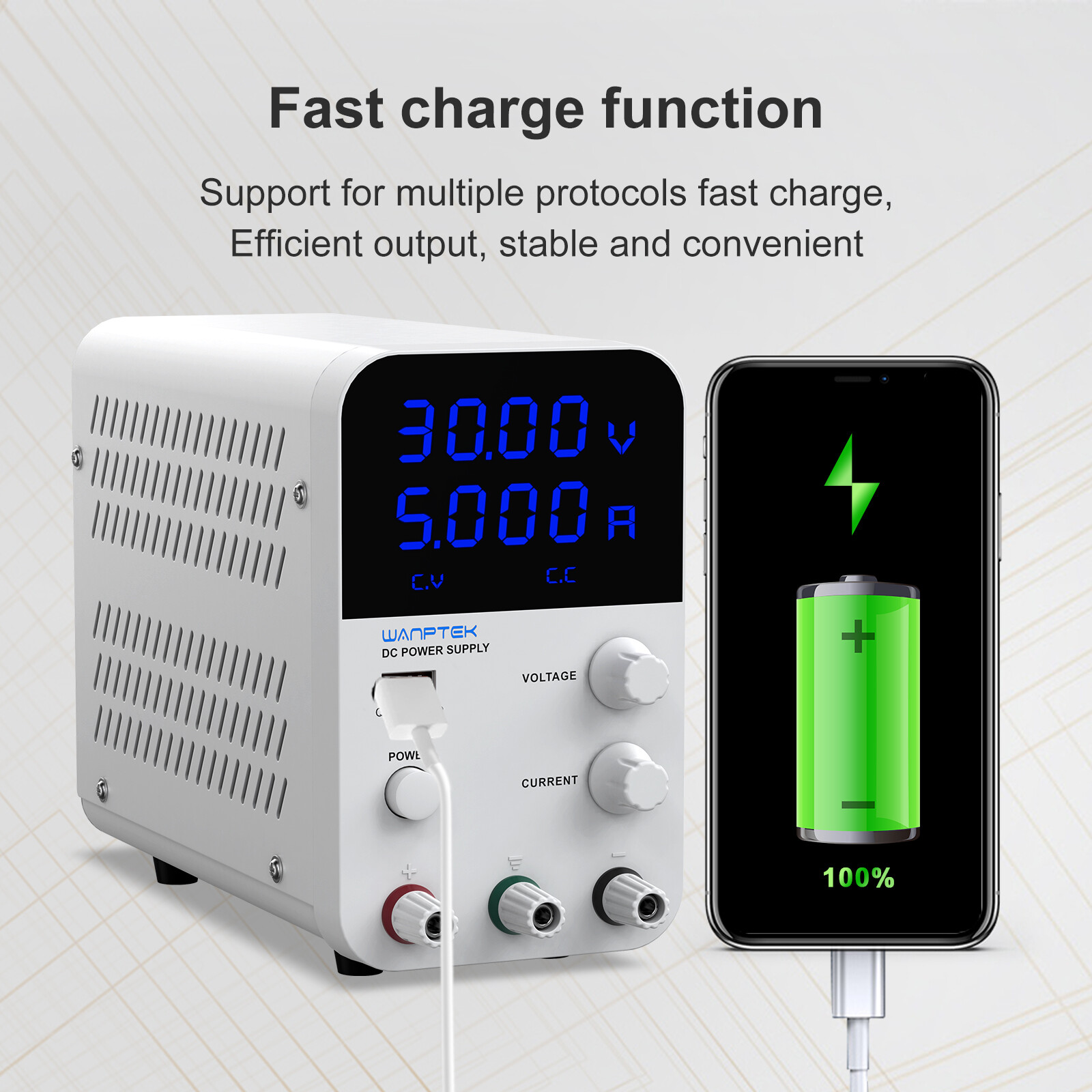 Adjustable DC 0-30V/60/120V 0-3/5/10A Lab Power Supply Variable Bench Switching