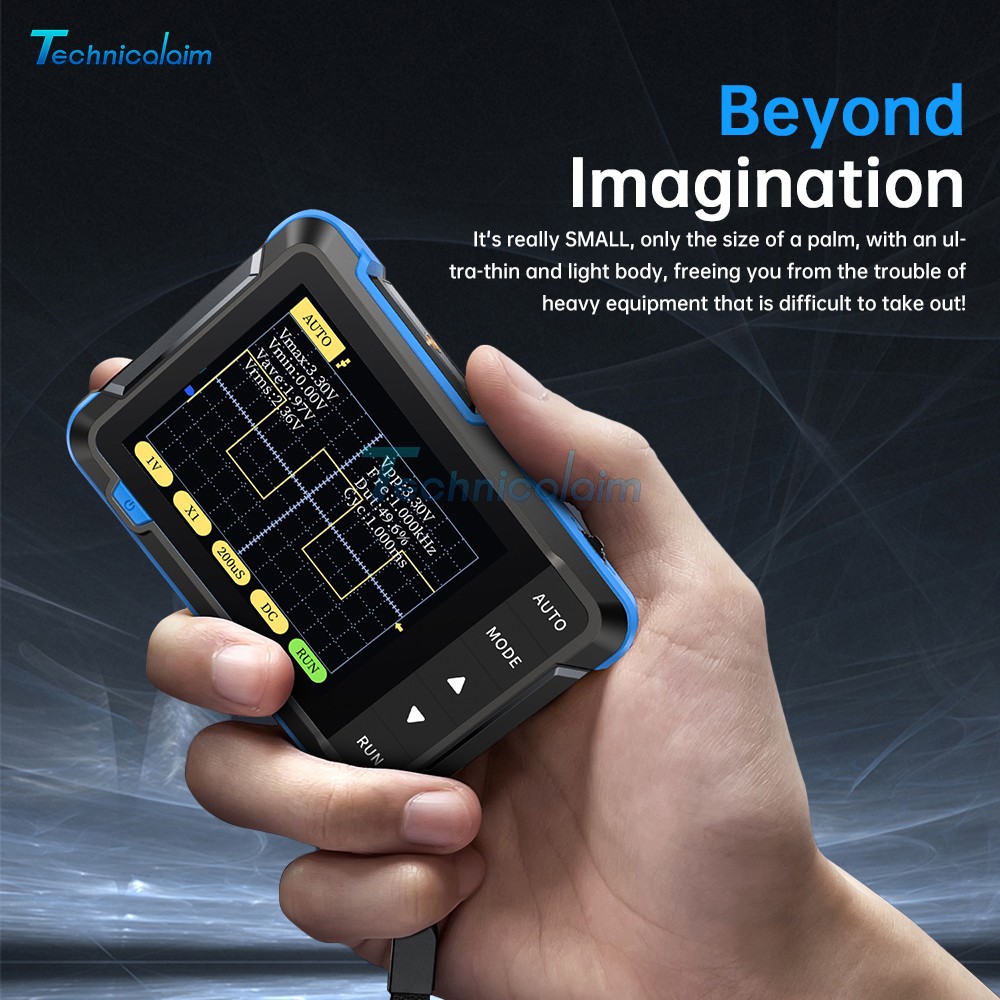 FNIRSI DSO152 Mini Handheld Oscilloscope Type-C Portable Digital Oscilloscope US