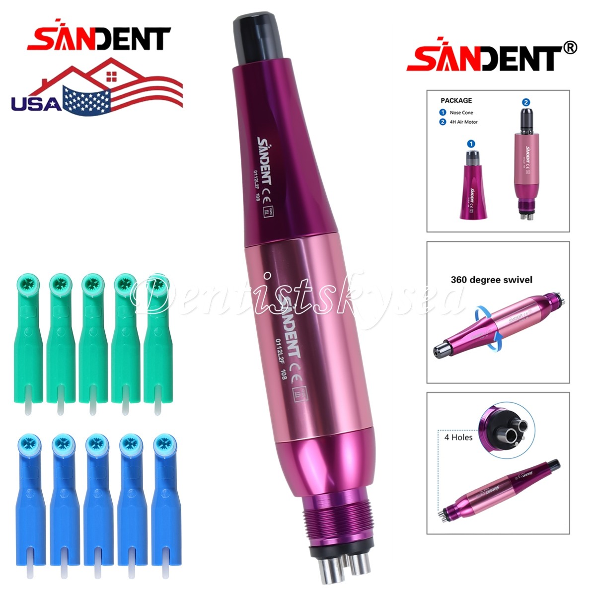 Dental Hygiene Prophy Handpiece Motor 4:1 Disposable Hygiene Prophy Angles Cups