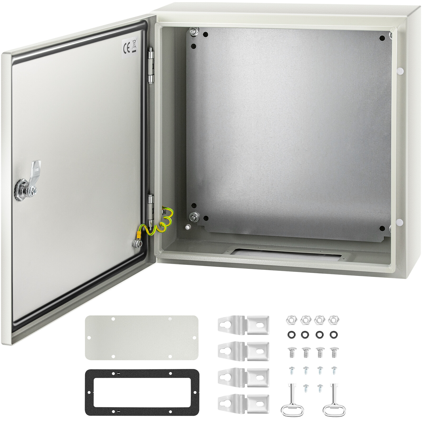 VEVOR 16x16x6” Carbon Steel Electrical Enclosure IP65 Wall Mount Junction Box