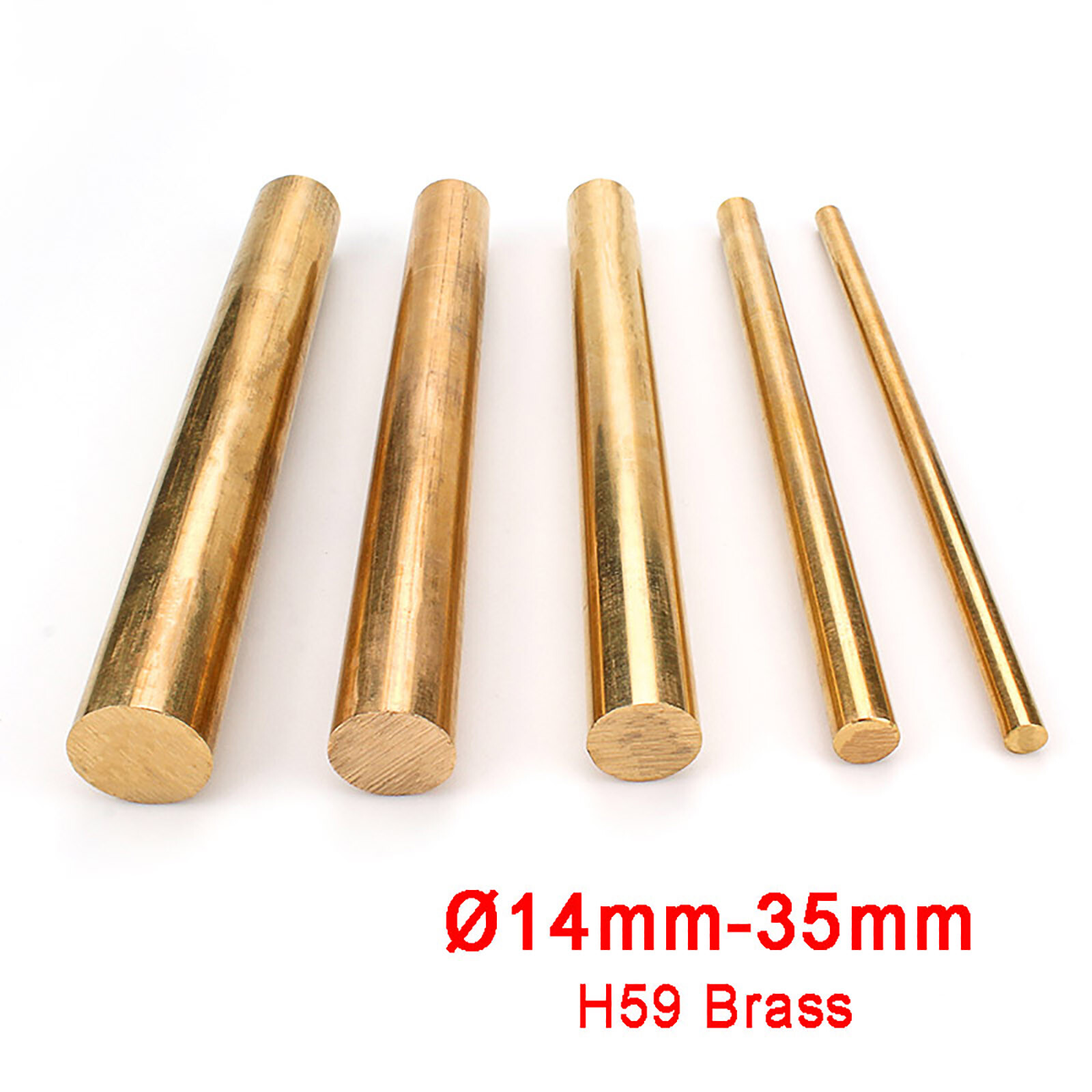 H59 Brass Metal Round Bar Rod Solid, Ø 3mm – 120mm , 100/150/200/250/300mm Long