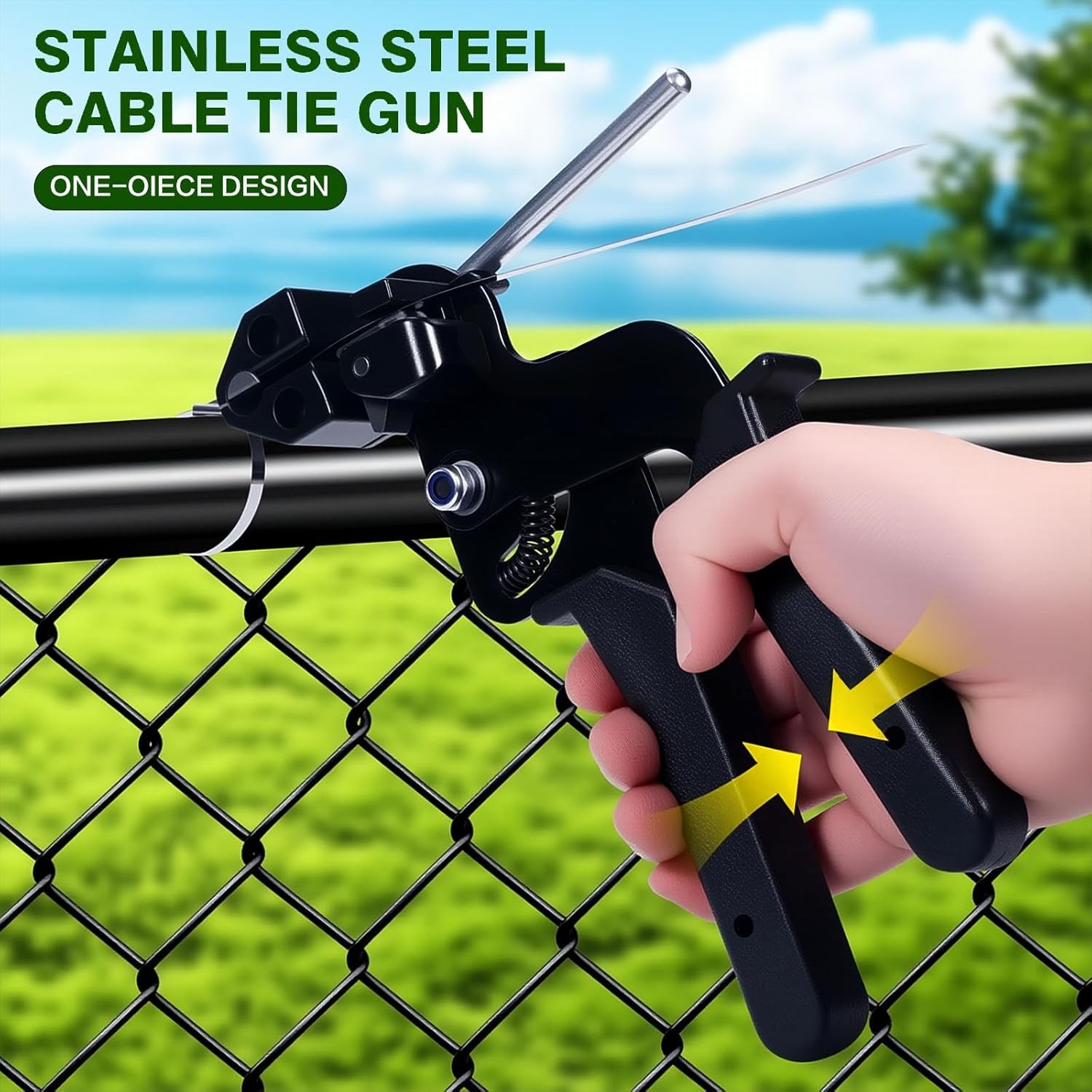 Metal Zip Ties with Stainless Steel Cable Tie 100pcs UV-Resistant, 11.8in