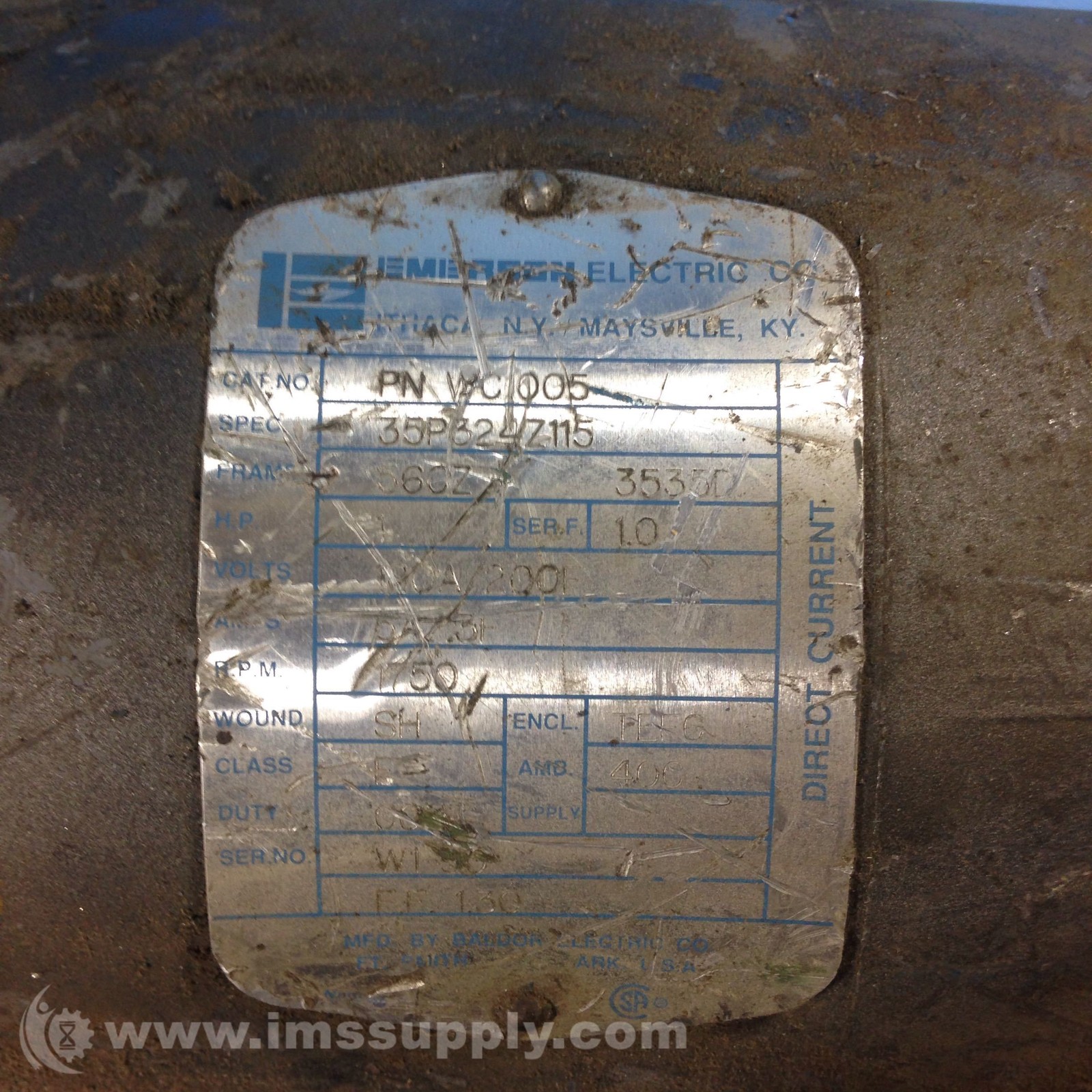 Baldor PN WC1005 AC Motor, 1750 RPM USIP
