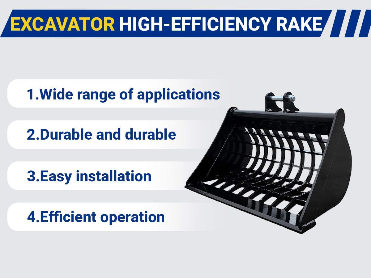 11-in-1 Mini Excavator Attachment Set: From Rakes to Buckets & Quick Coupler